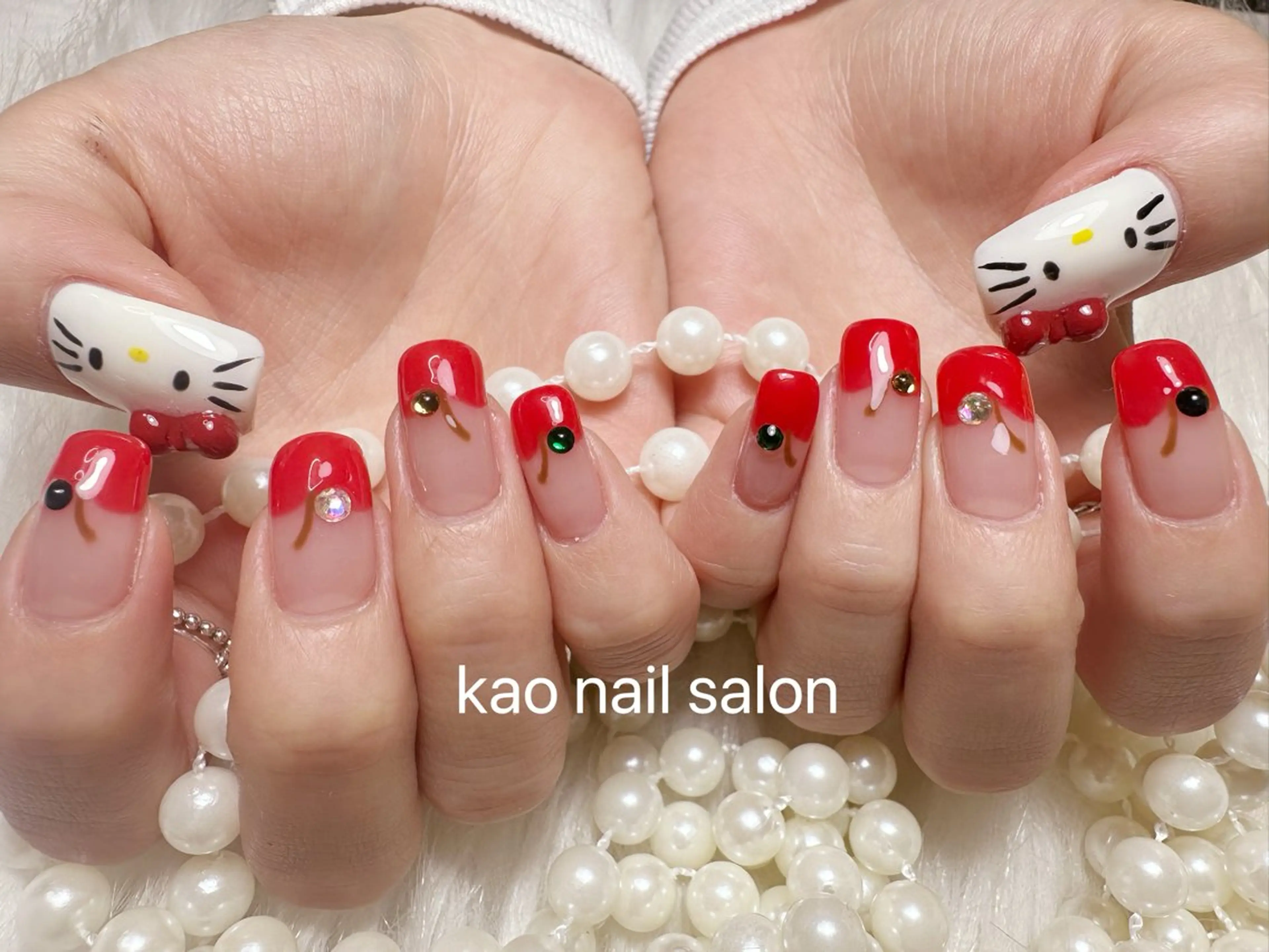 ネイル ハンドネイル kao nail マグネット/長さだしのネイルデザイン