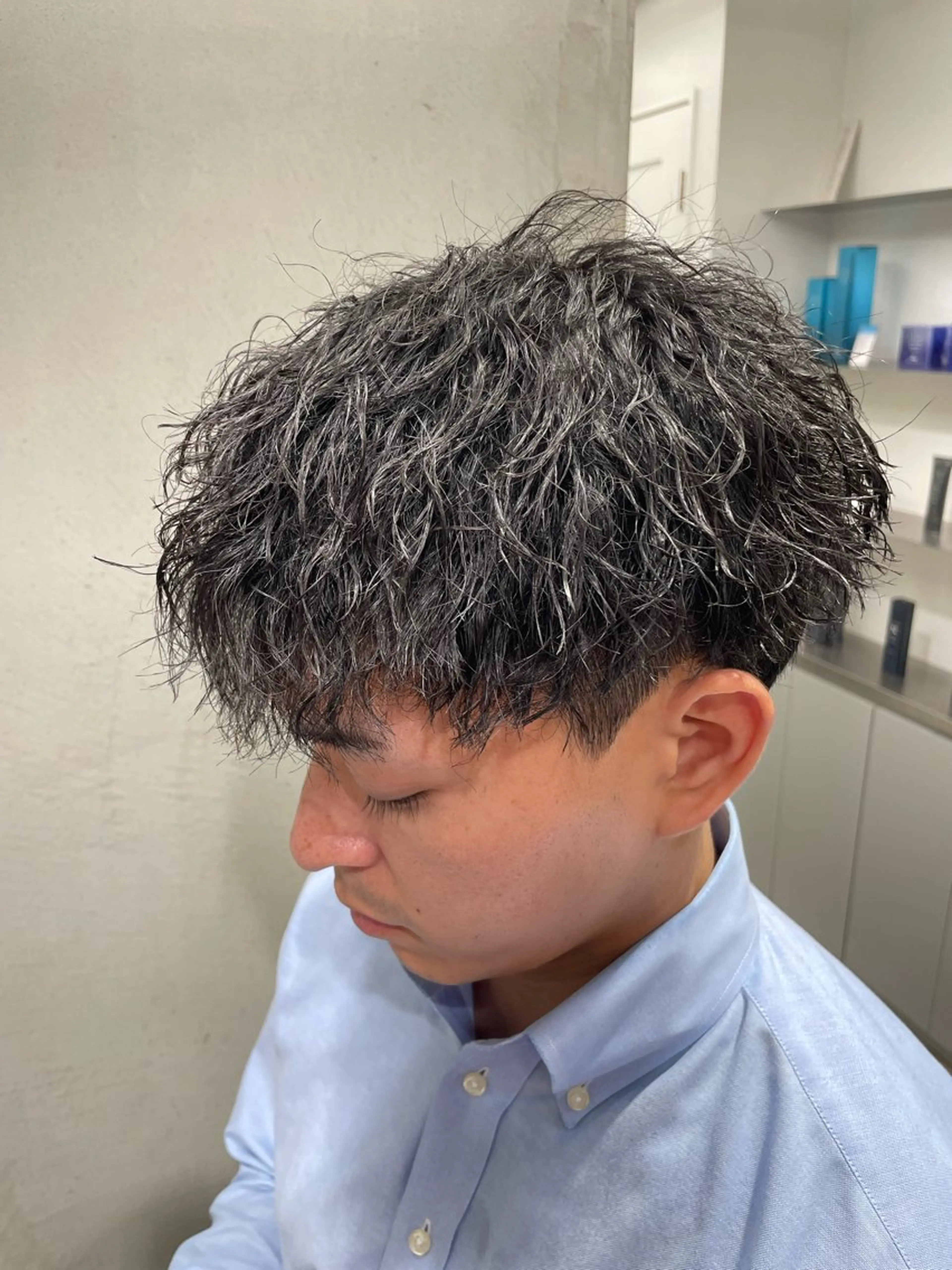 パーマ メンズ メンズパーマ ツイストスパイラルパーマ スパイラルパーマ カット パーマ メンズ/シャドウ/ 波巻き/kyogoのヘアスタイル