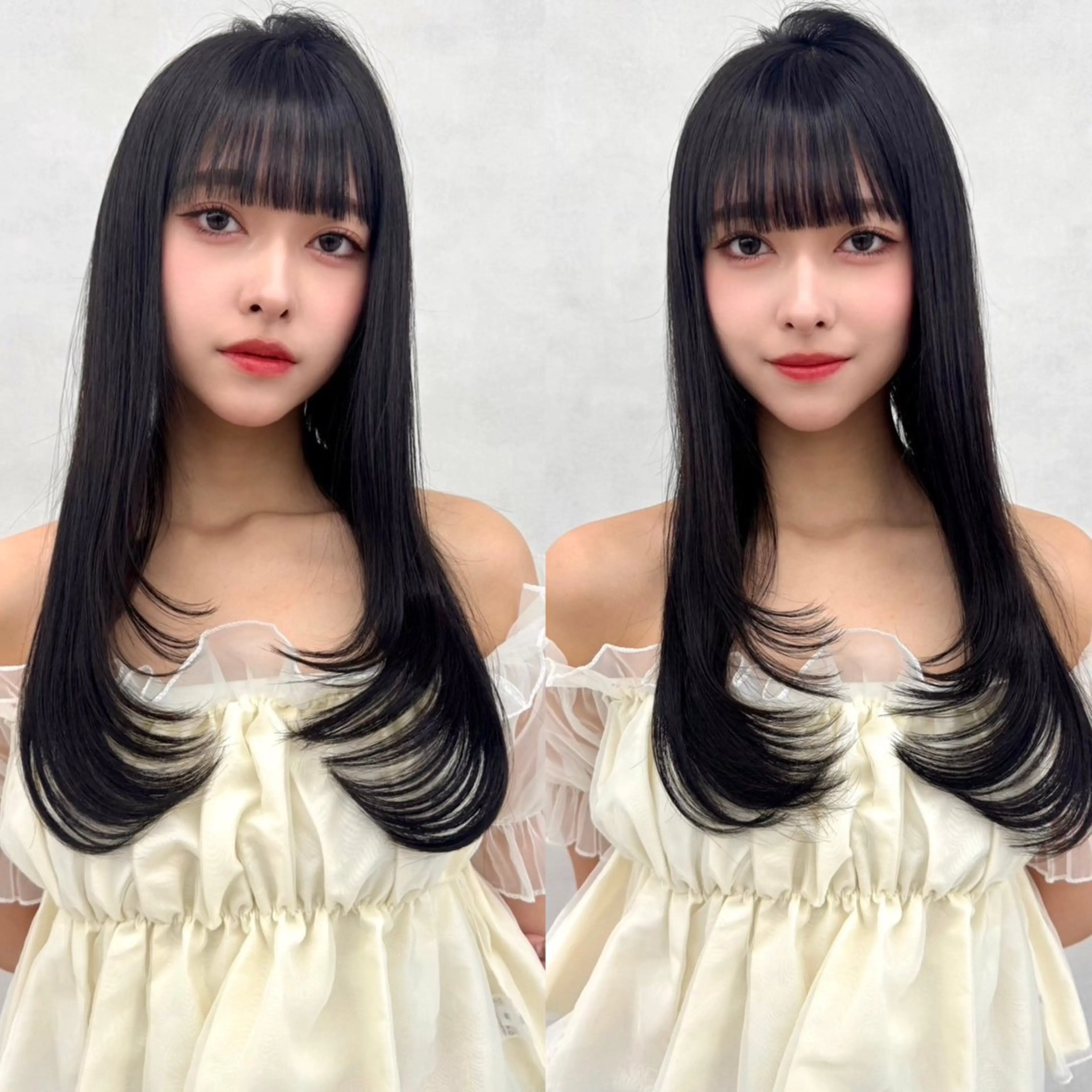 ロング パーマ カット 縮毛矯正 トリートメント 学割 悟 韓国風艶髪縮毛矯正のヘアスタイル