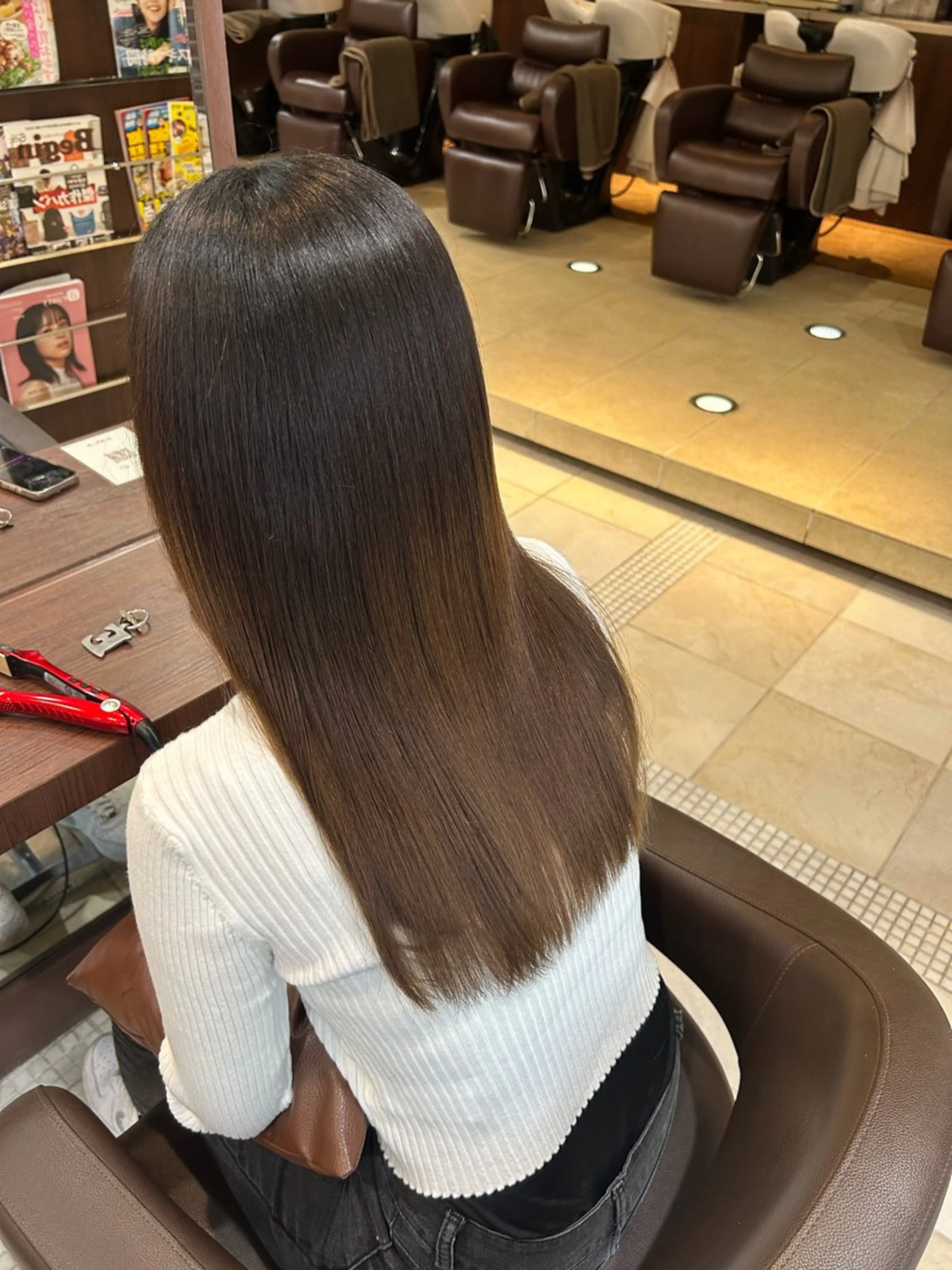 ロング くせ毛 トリートメント トリートメント 築花 マリエル絵里のヘアスタイル
