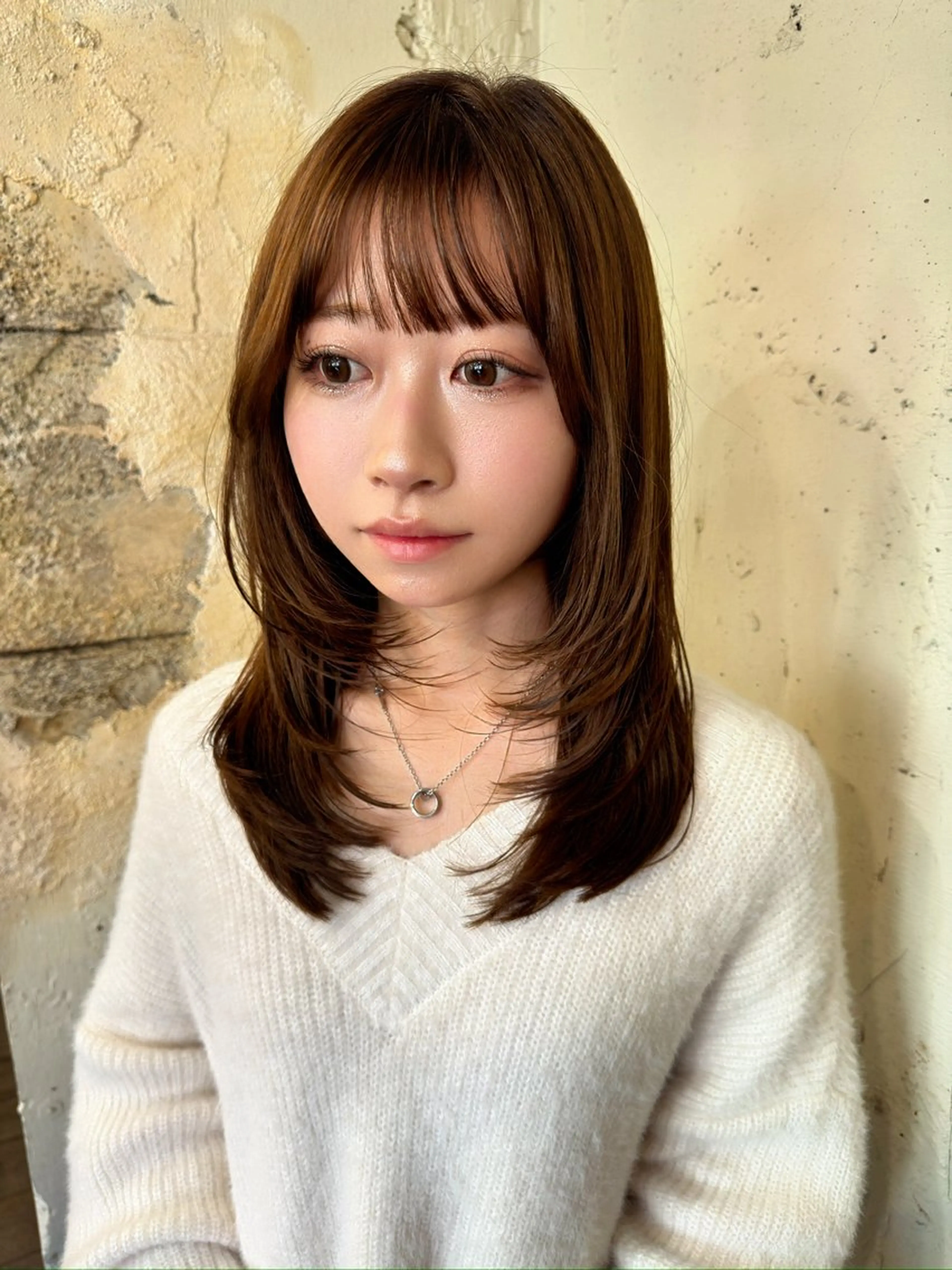 セミロング レイヤーカット 大竹 哲也のヘアスタイル