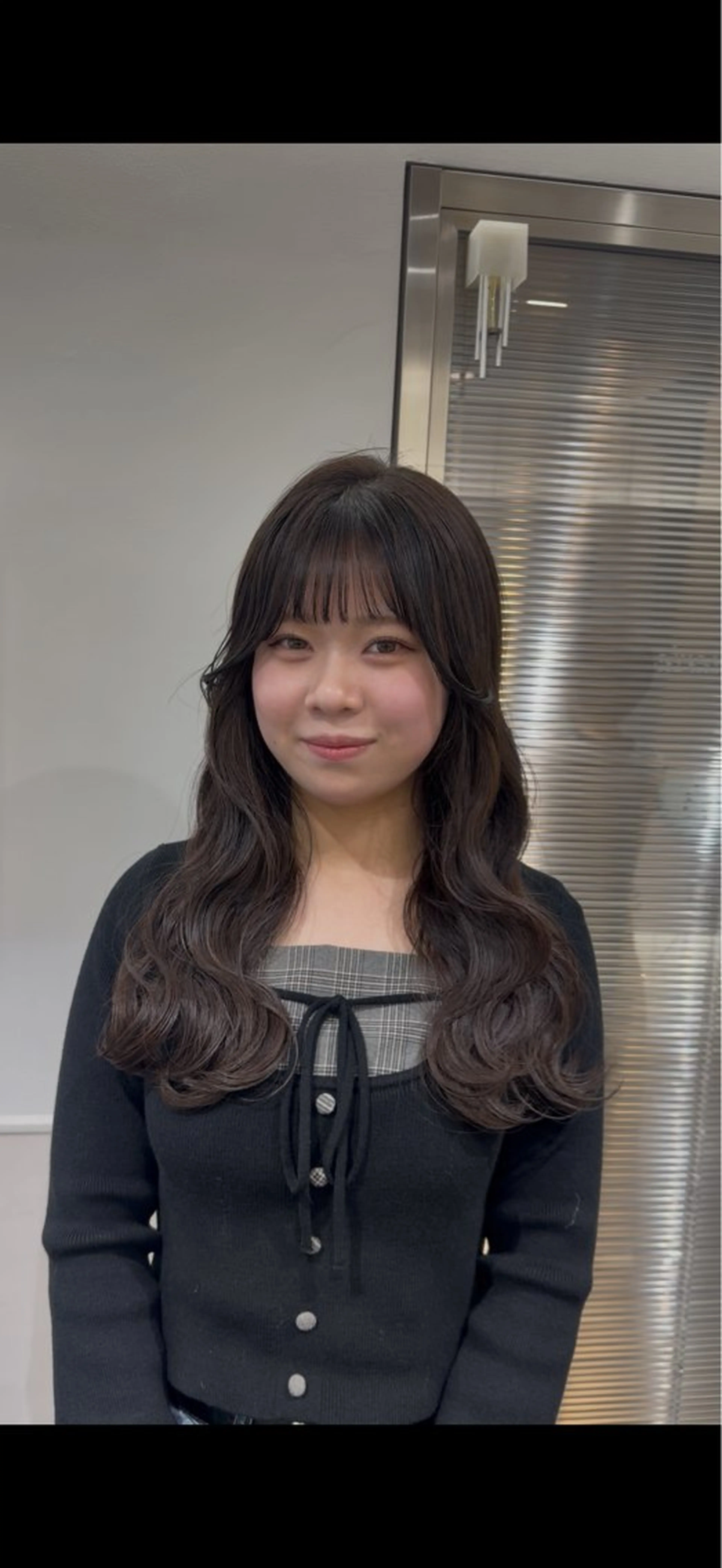 セミロング パーマ 縮毛矯正 顔周り/透明感/銀座 🩵りのせのヘアスタイル