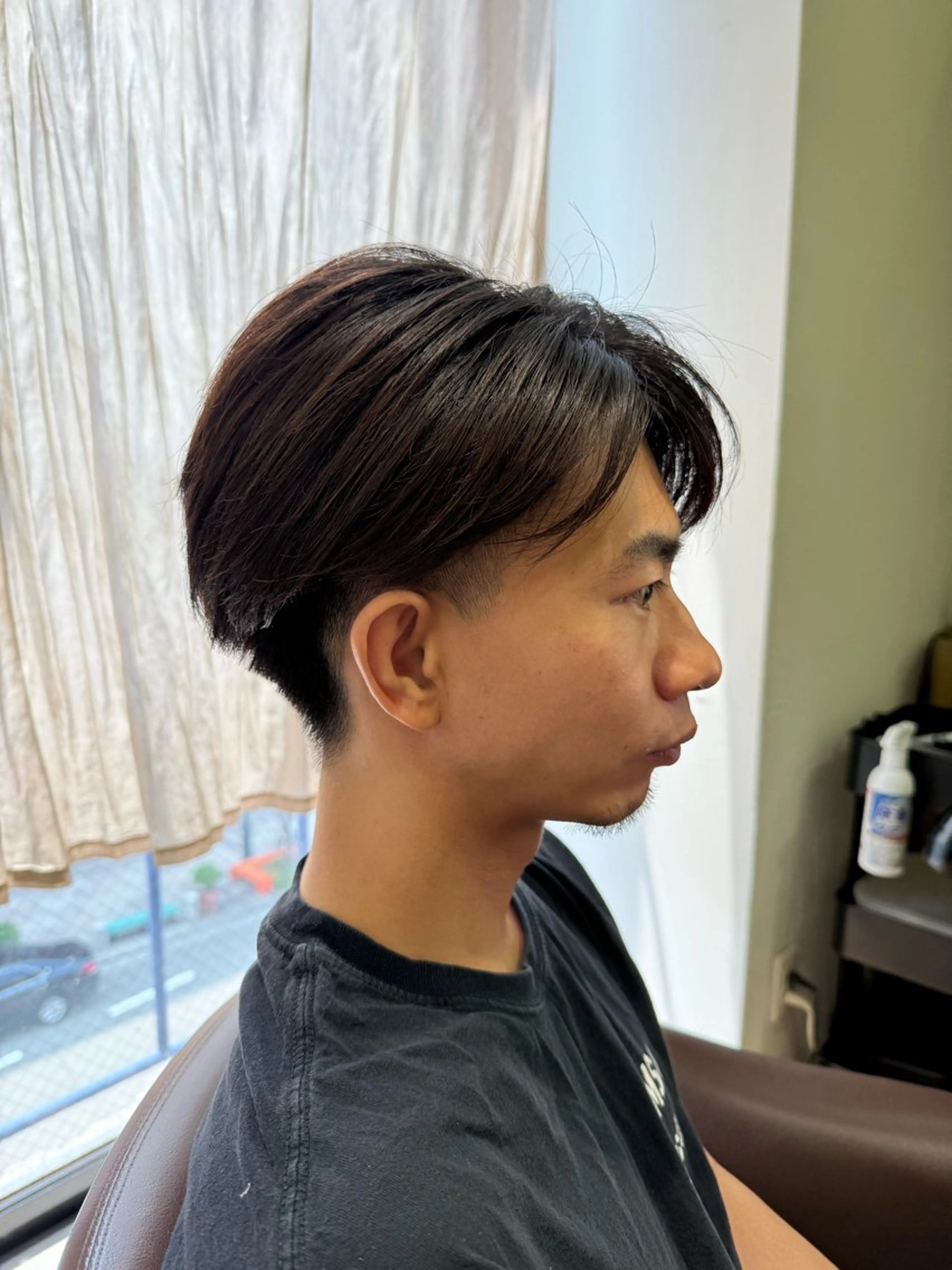 ショート メンズ マンバンヘア 溝口 槙里也のヘアスタイル