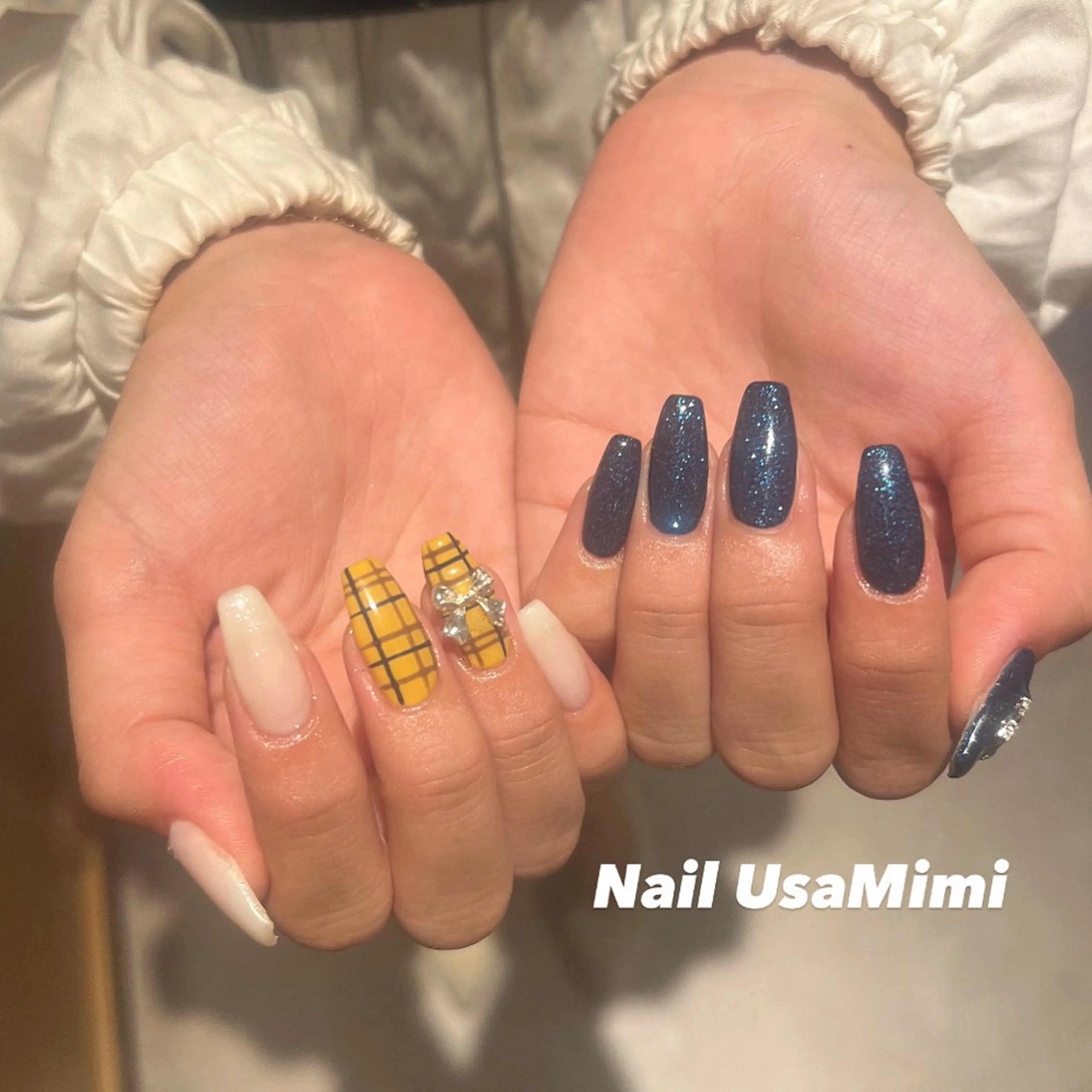 ネイル ジェルネイル 韓国ネイル マグネットネイル 持ち込み ワンカラーネイル ハンドネイル 本町NailUsa Mimi RIKOのネイルデザイン