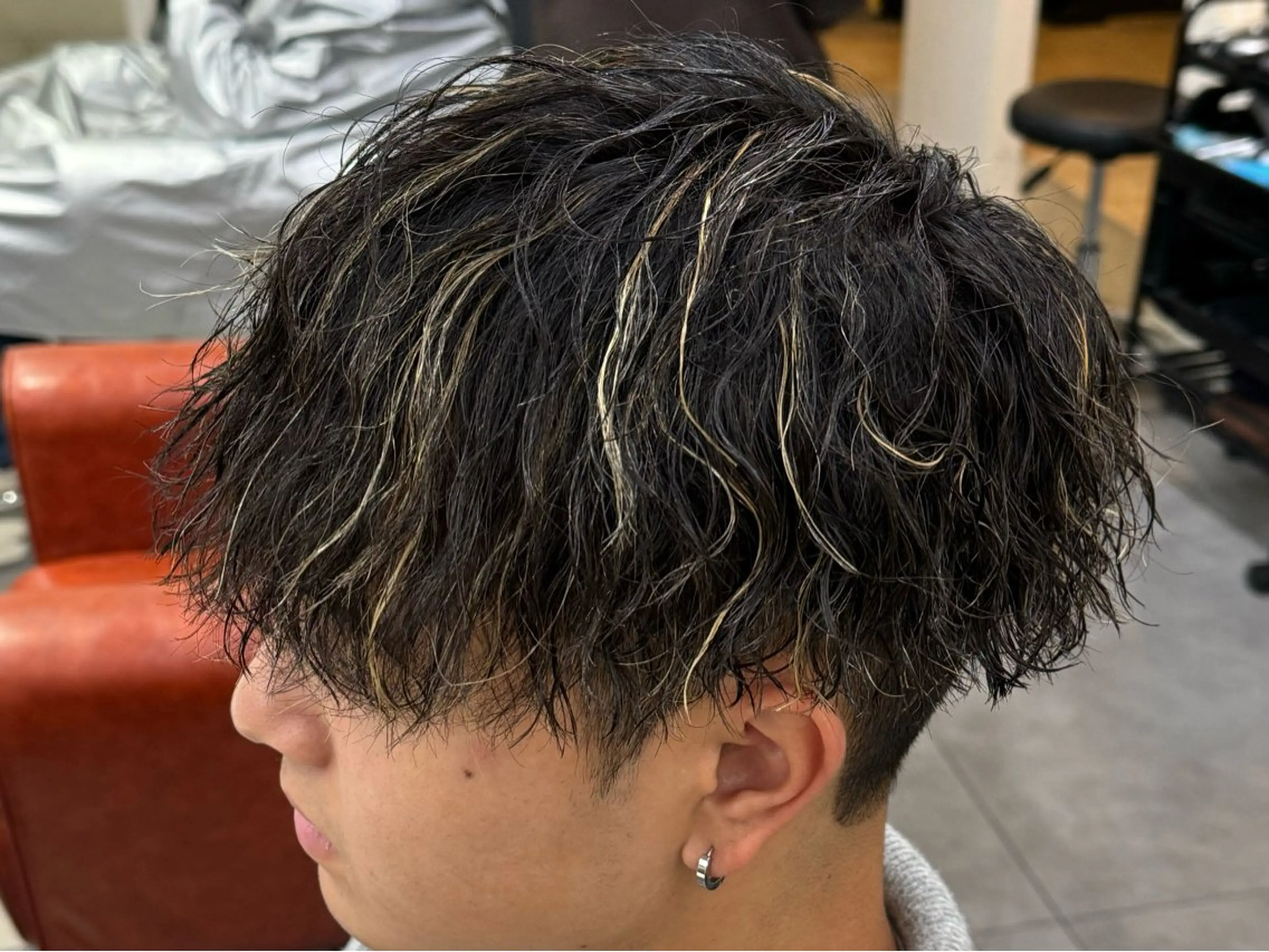 パーマ メンズ カット パーマ パーマ/京都駅 /メンズ/藤井 翔のヘアスタイル