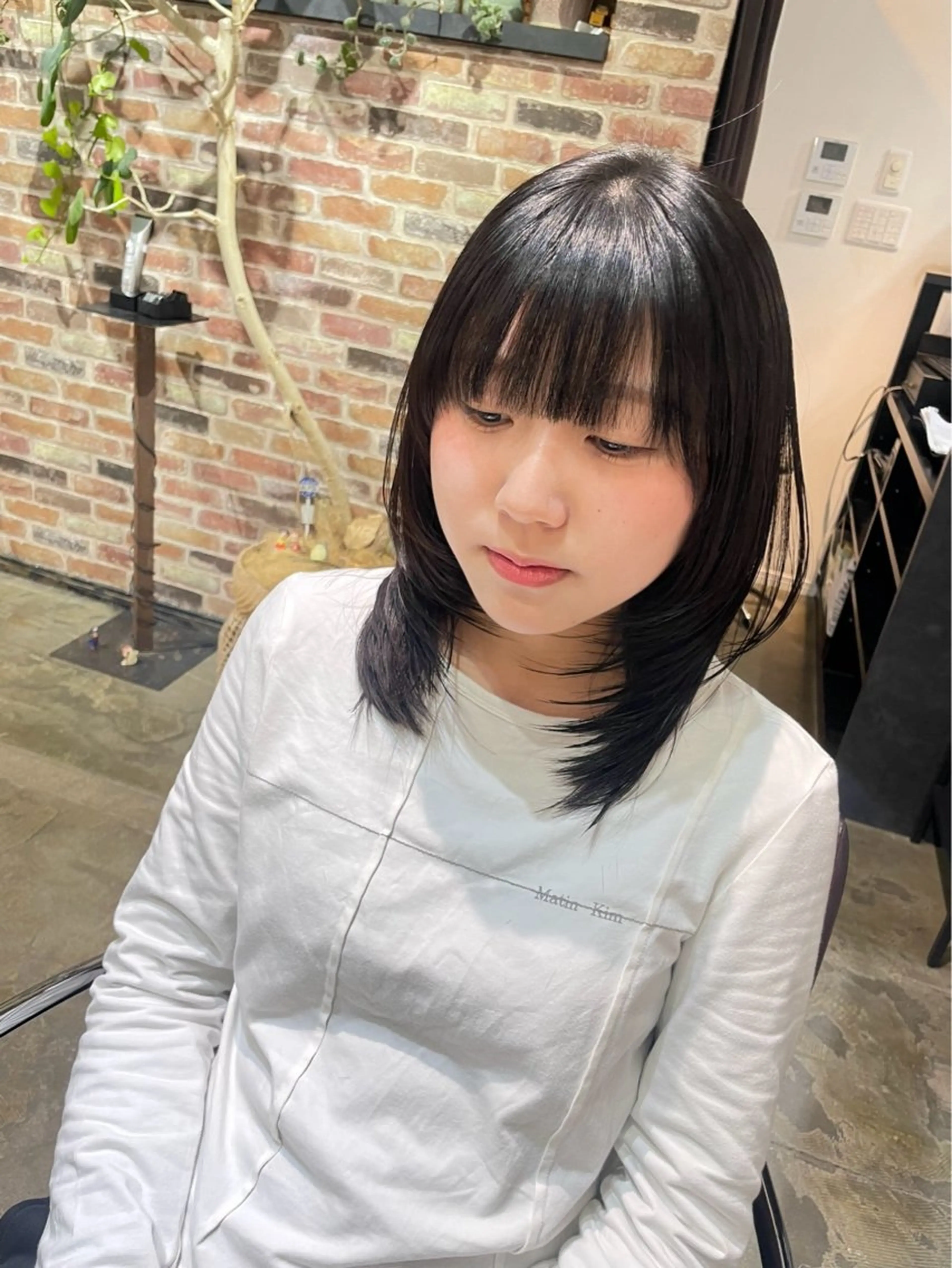 ミディアム 韓国風ヘア レイヤーカット モデル様募集中🧡 nanamiのヘアスタイル