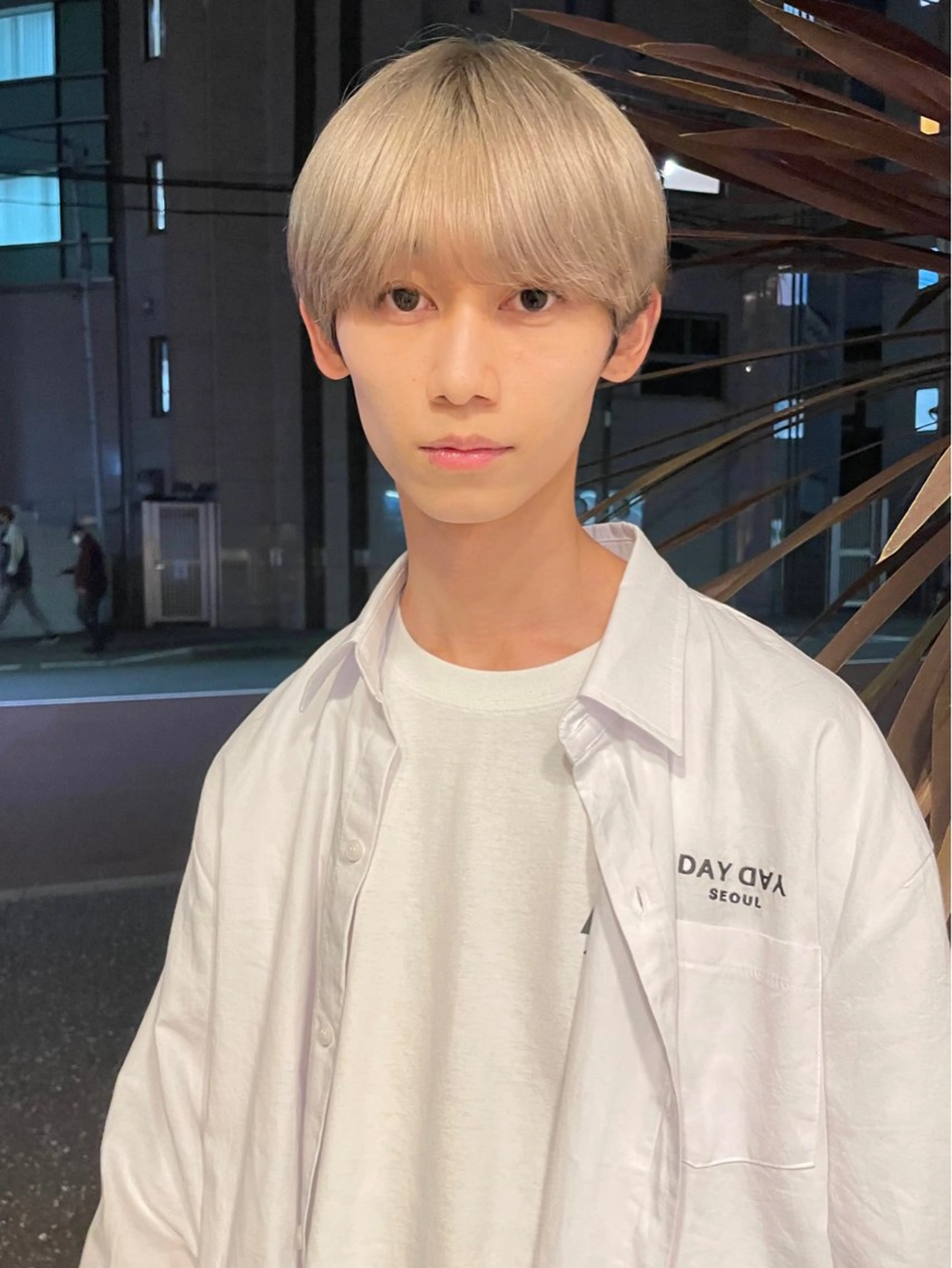 カラー ヘアアレンジ メンズ マッシュ シースルーマッシュ 韓国ヘア💇🏼 kanonのヘアスタイル