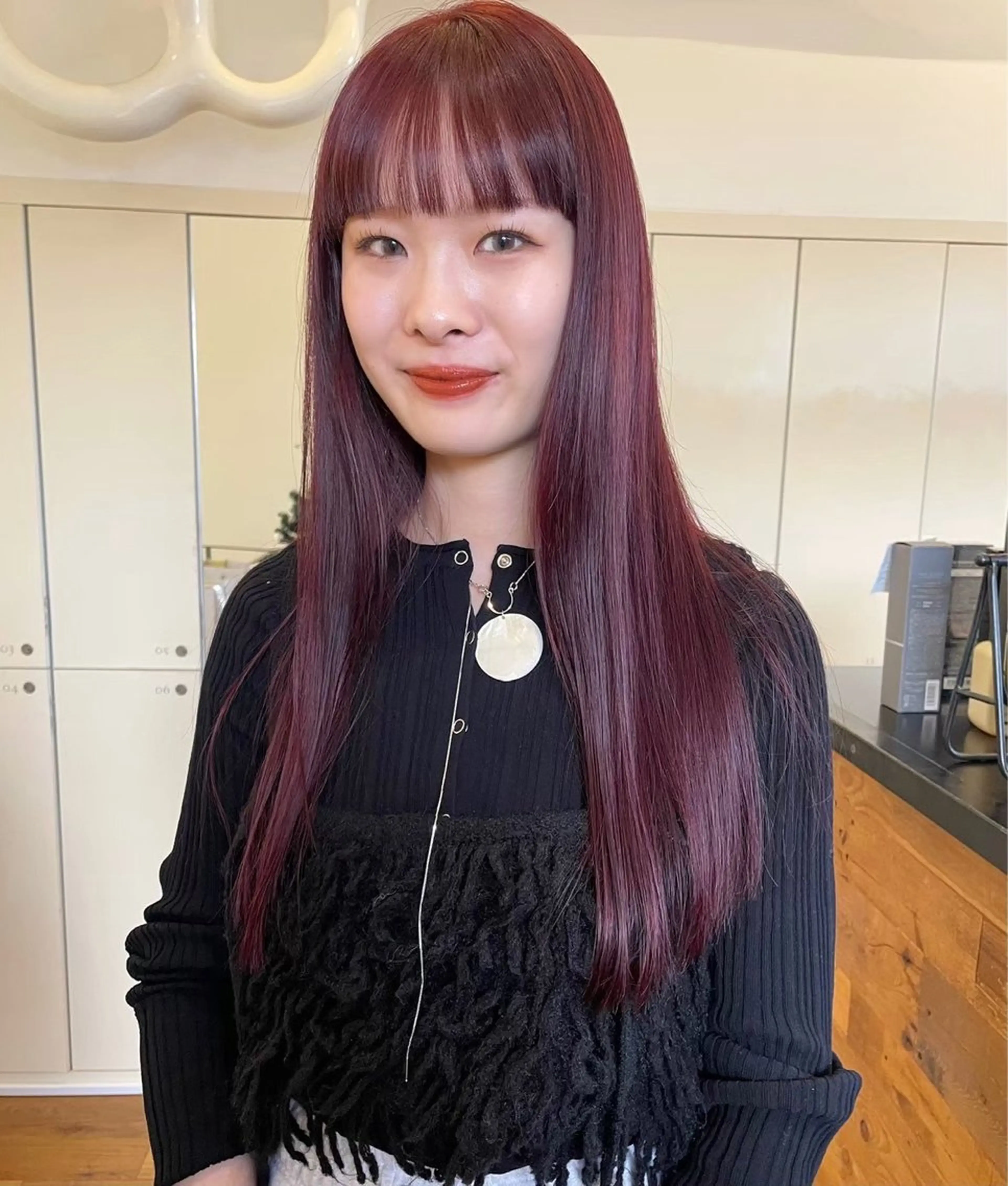 ロング カラー ヘアカラー トリートメント 中村 彩奈のヘアスタイル