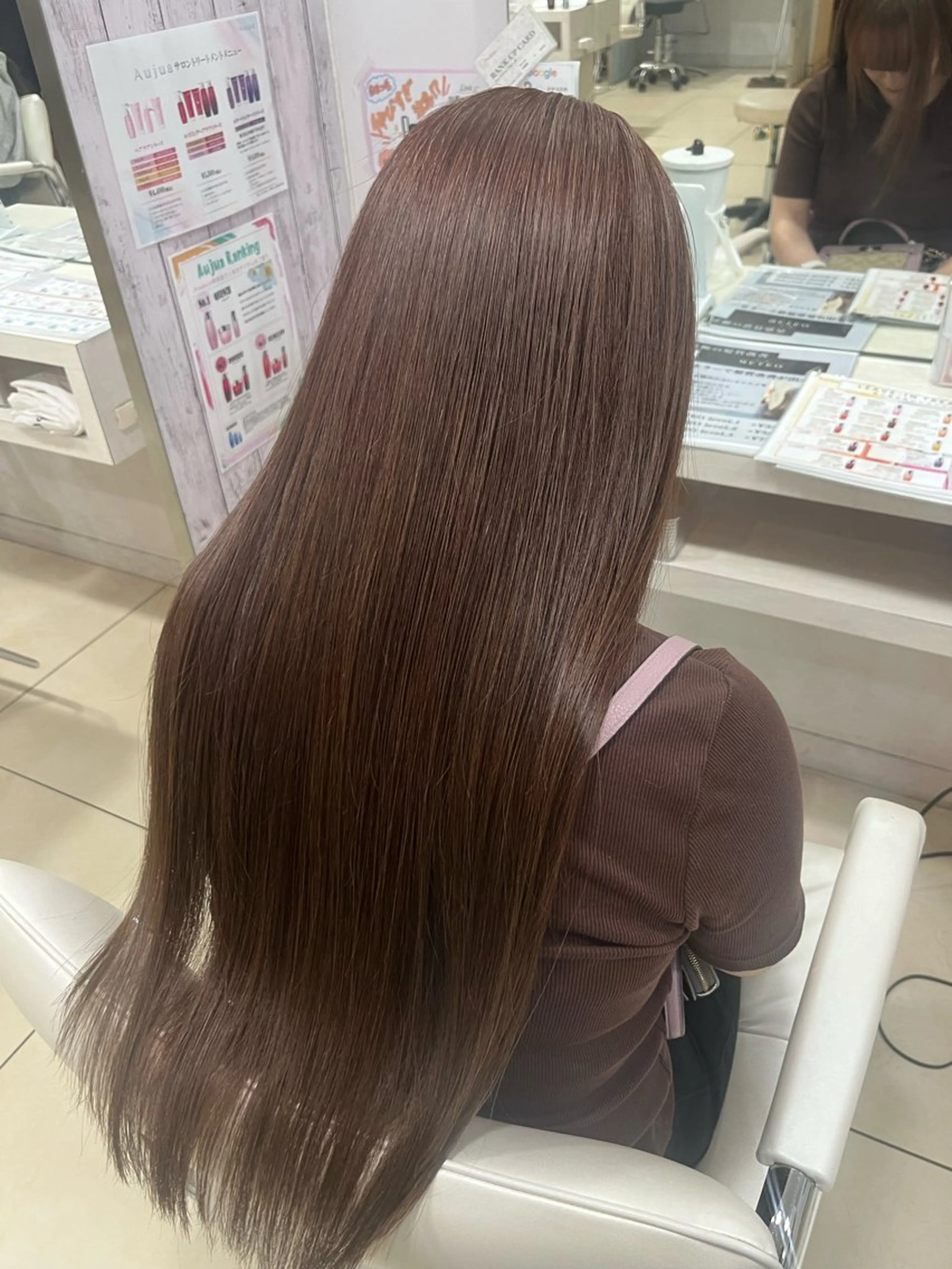 ロング カラー ハイライトカラー ピンクカラー ハイライト カット ヘアカラー 🤎ベージュカラー/ 髪質改善/山岸🤎のヘアスタイル