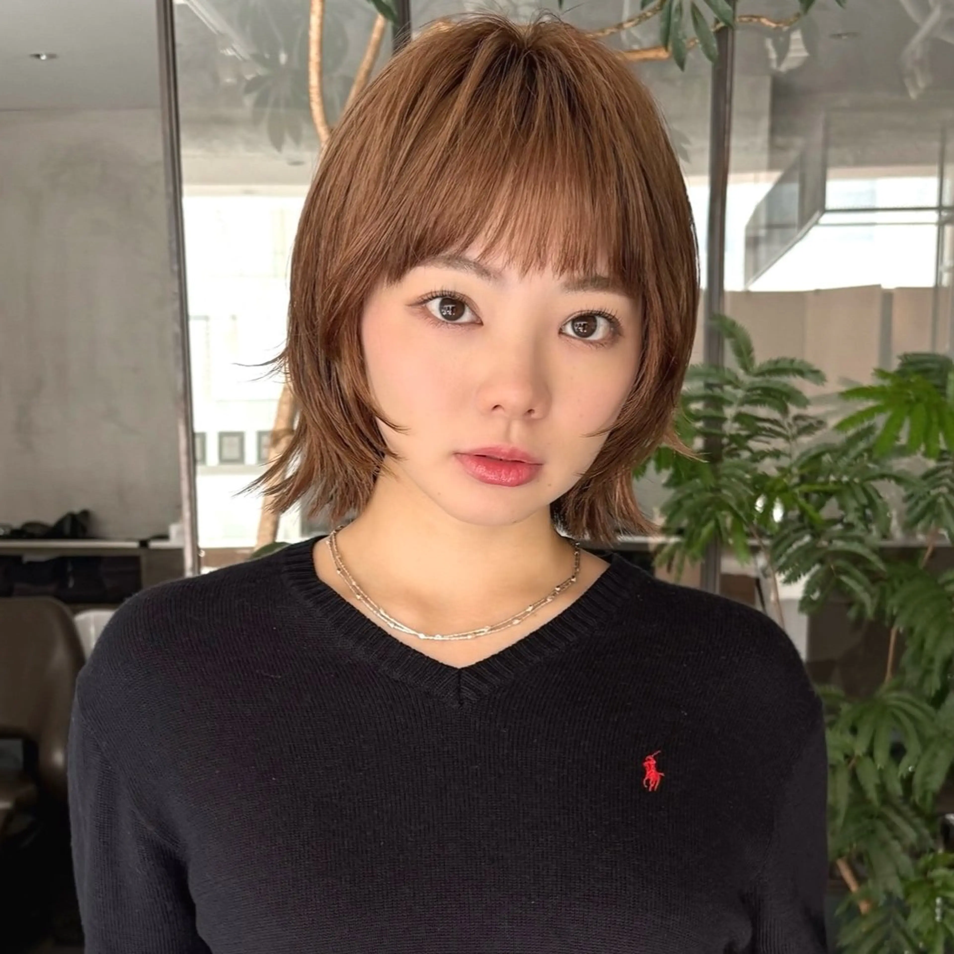 ミディアム カラー カット ヘアカラー トリートメント 銀座/髪質改善カラー /ボブ/本田 聖のヘアスタイル