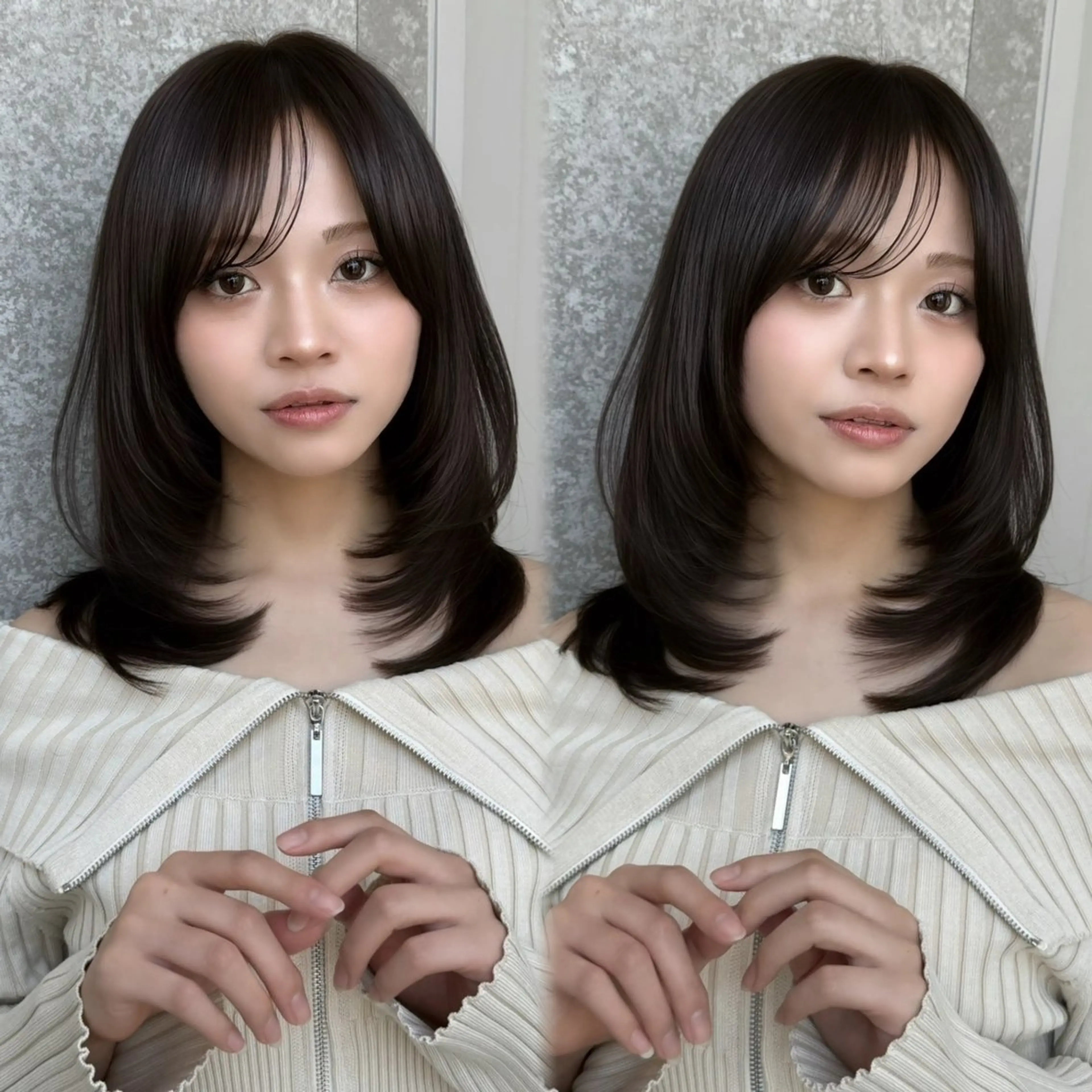 ミディアム ななみ 🩶のヘアスタイル