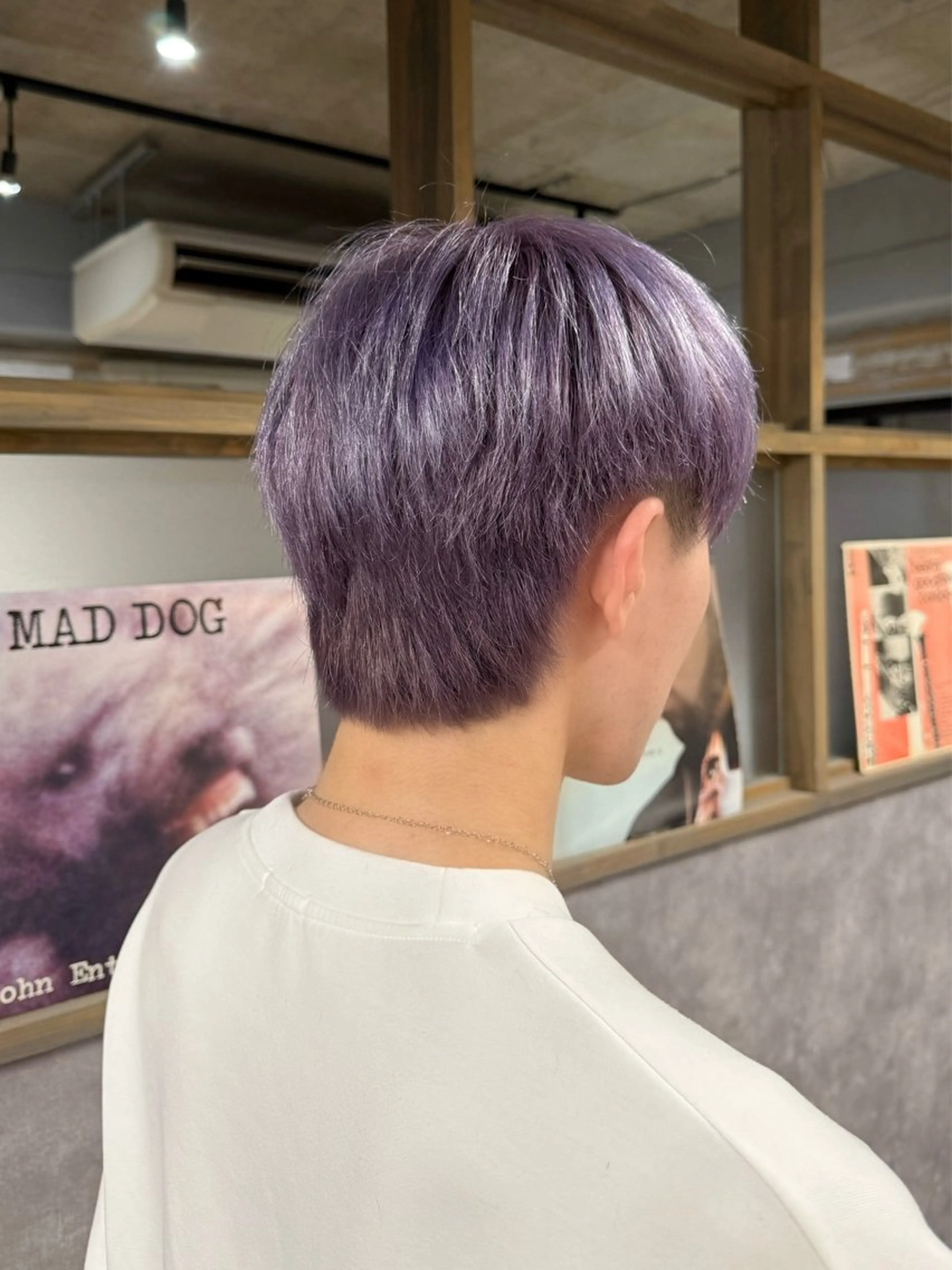 ショート カラー メンズ メンズブリーチ ブリーチ 透明感カラー パープルカラー ヘアカラー トリートメント NINA 🐥⸒⸒のヘアスタイル