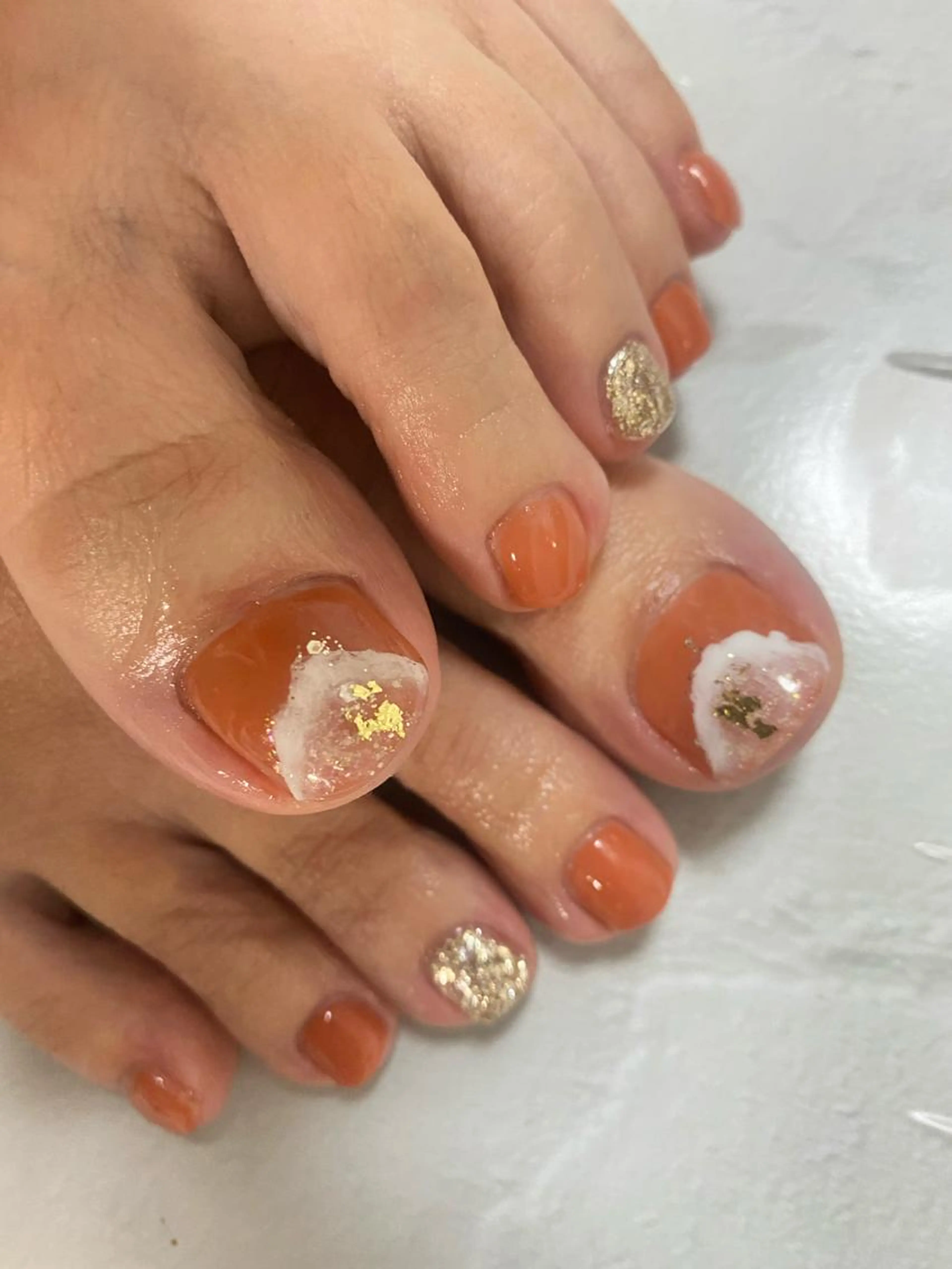 フットジェルネイル定額制🌻オフ込の写真