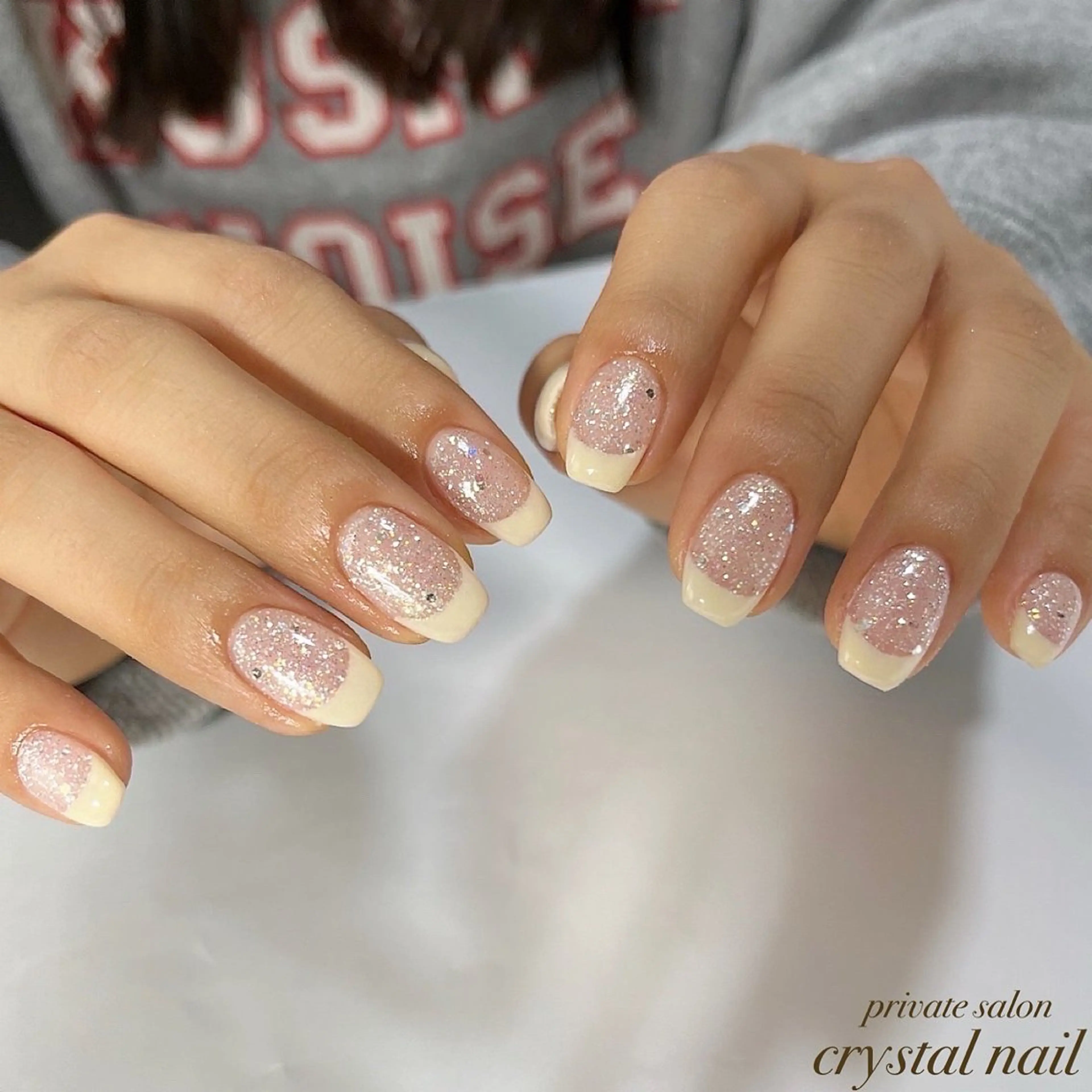 ネイル フレンチネイル Crystal Nailのネイルデザイン