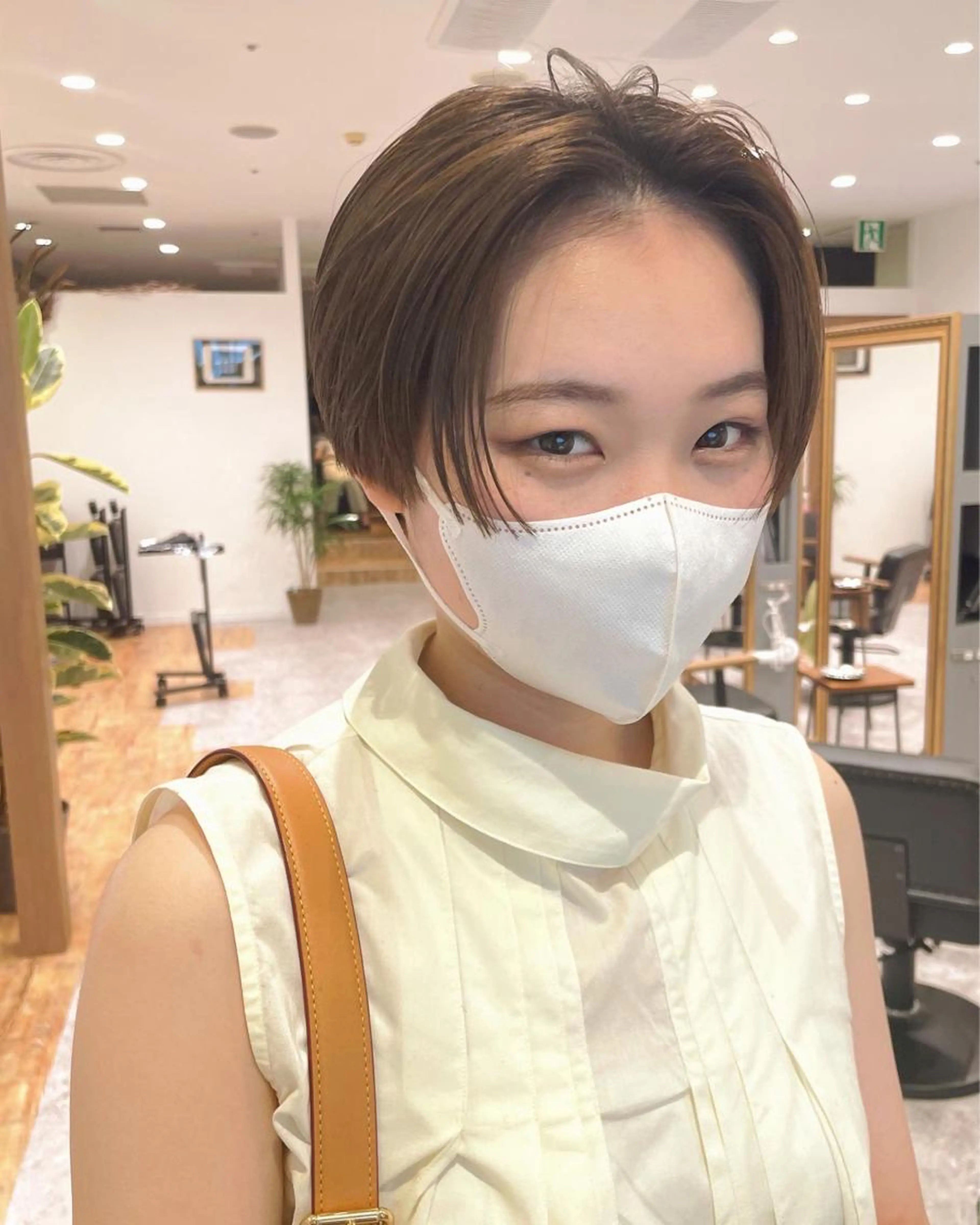 💐似合わせ小顔カット+自然な髪色ナチュラルブラウンカラー💐の写真