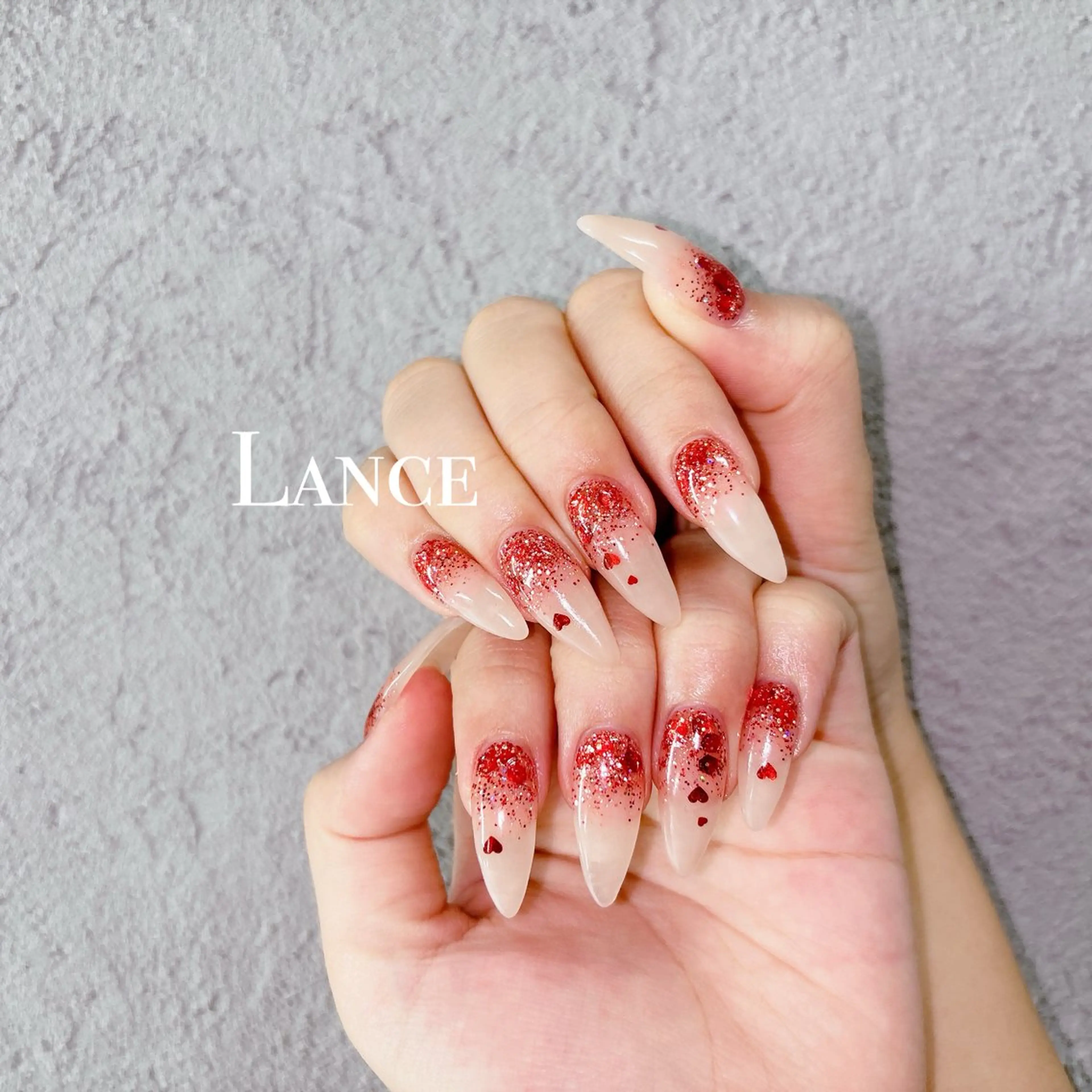 ネイル オーロラネイル フットネイル 氷ネイル・うるうるネイル キラキラネイル 韓国ネイル ハンドネイル Lance nailのネイルデザイン