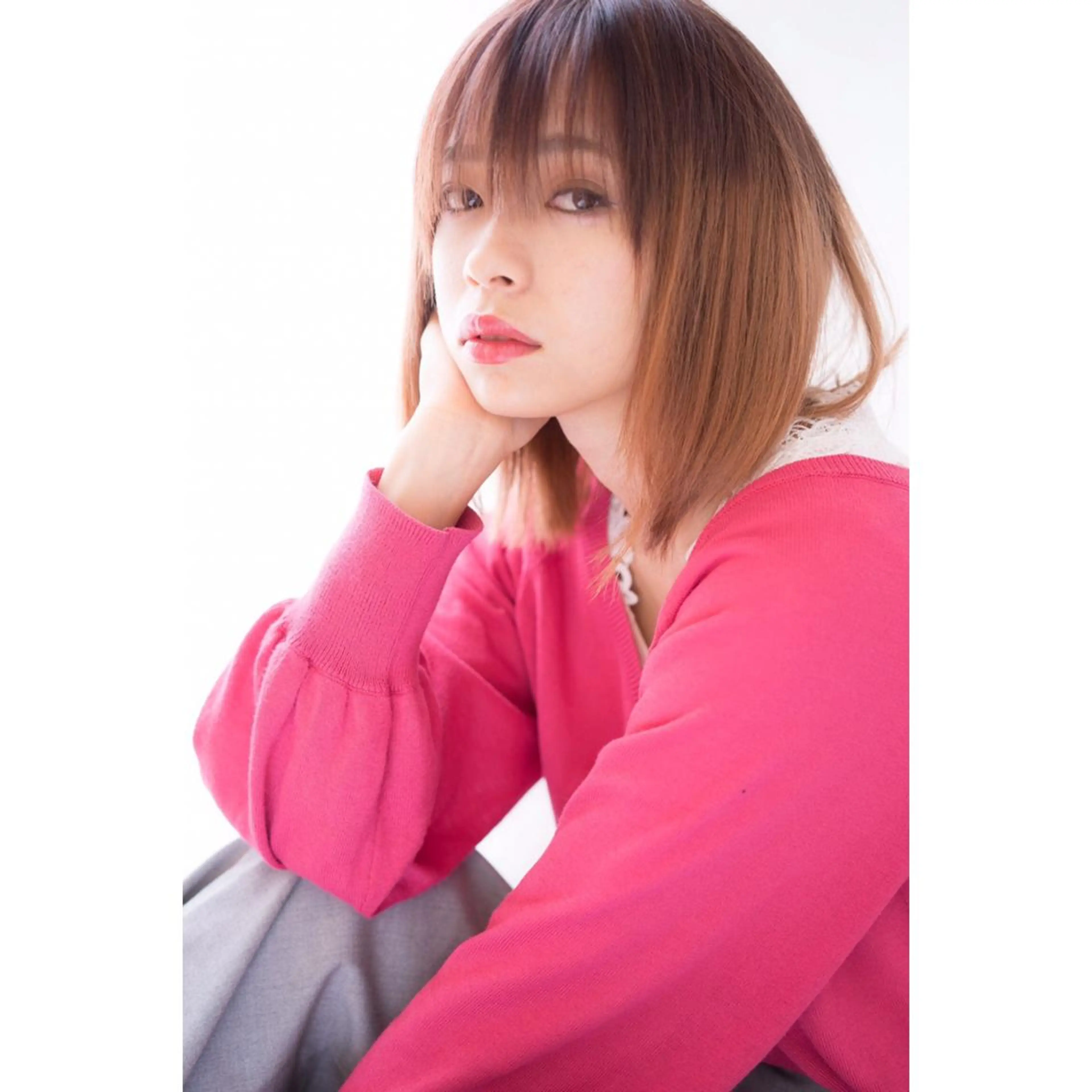 ミディアム カット 縮毛矯正 トリートメント BLANC所属・黒崎 伸治のヘアスタイル