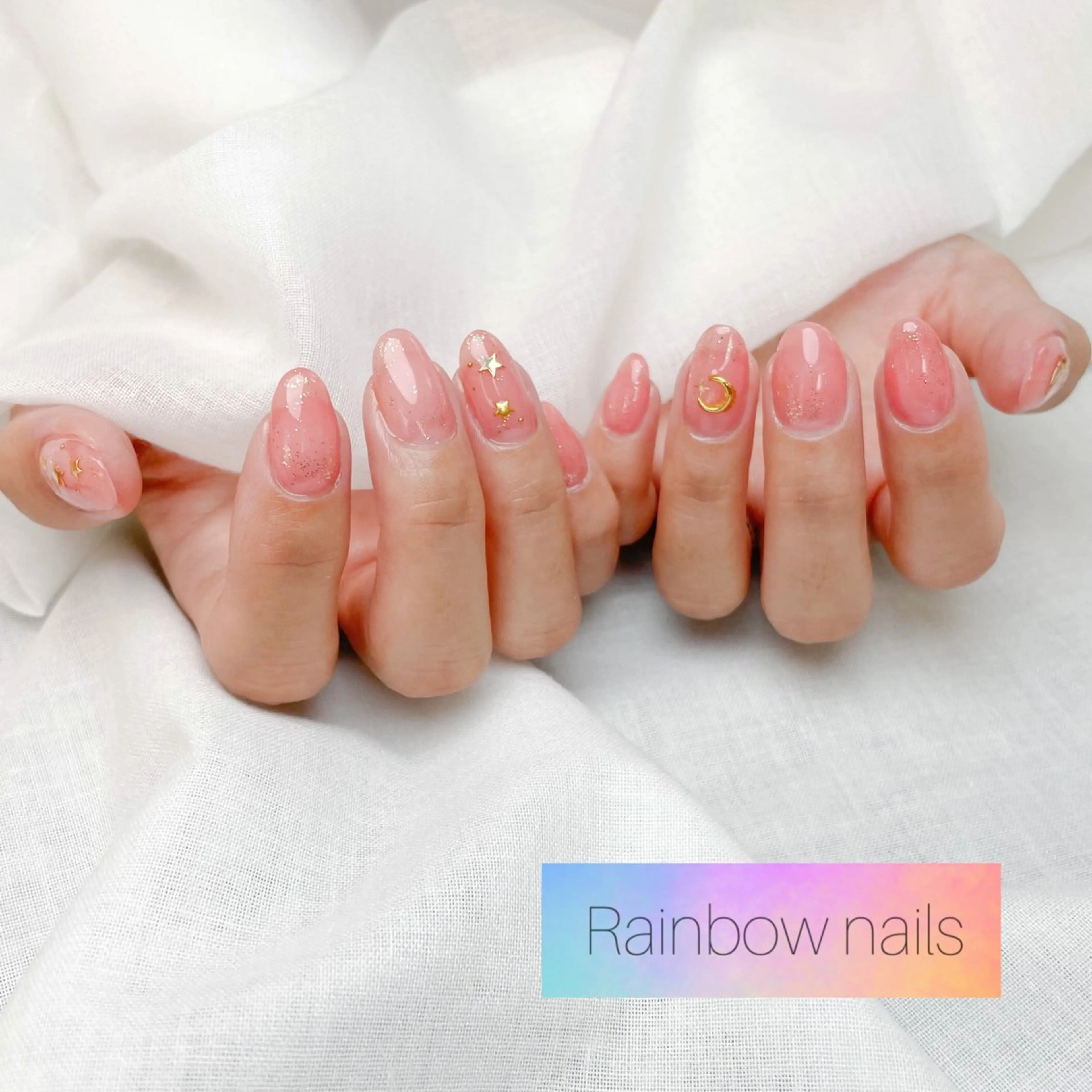 ネイル Rainbow nailsくろちゃんのネイルデザイン