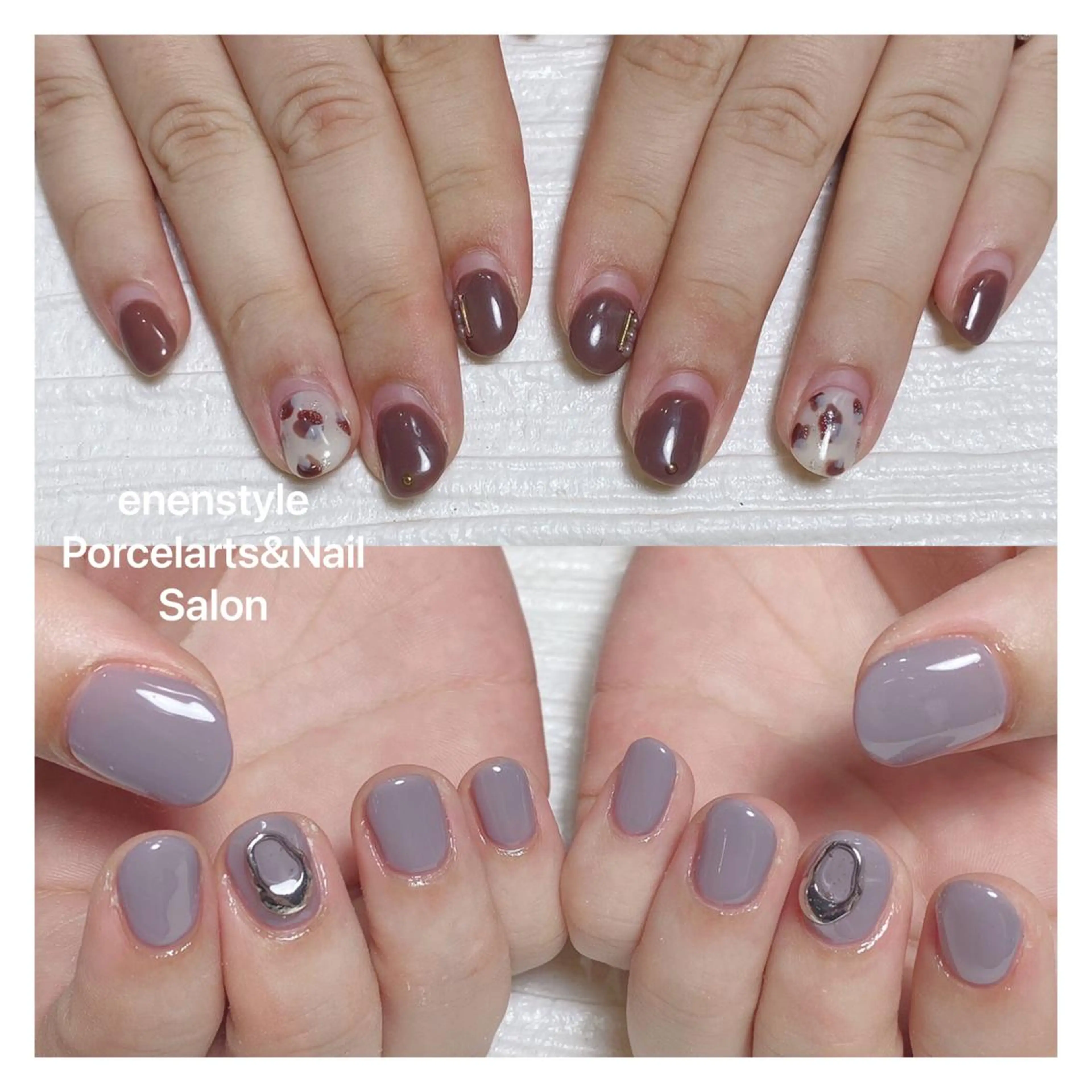ミディアム ネイル ハンドネイル 👑enen style👑のネイルデザイン