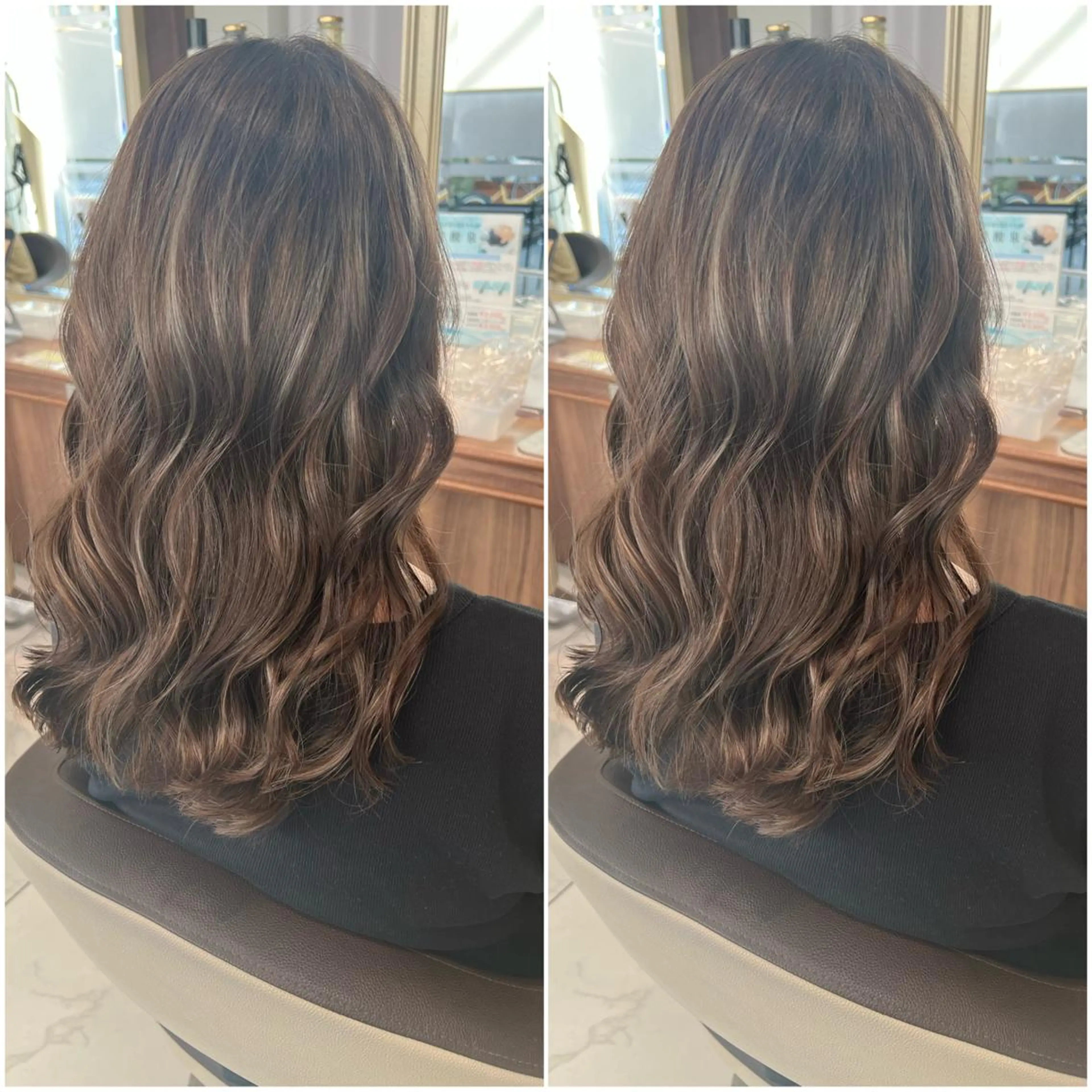 セミロング カラー 全席個室　暖色カラー Zina松園優香🌸のヘアスタイル