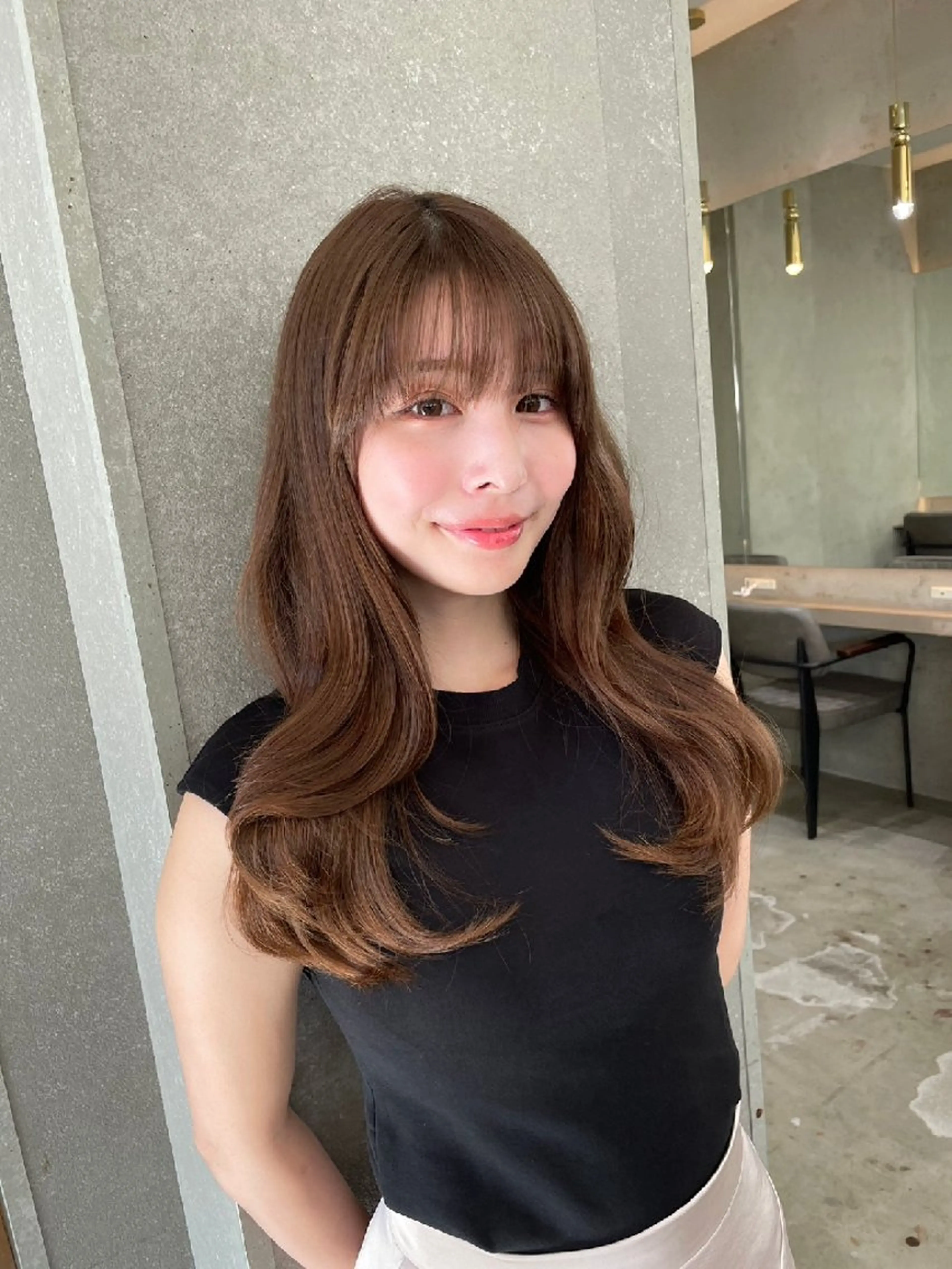 セミロング カット ヘアカラー トリートメント 韓国ヘア🇰🇷 レイヤー/芝春樹のヘアスタイル