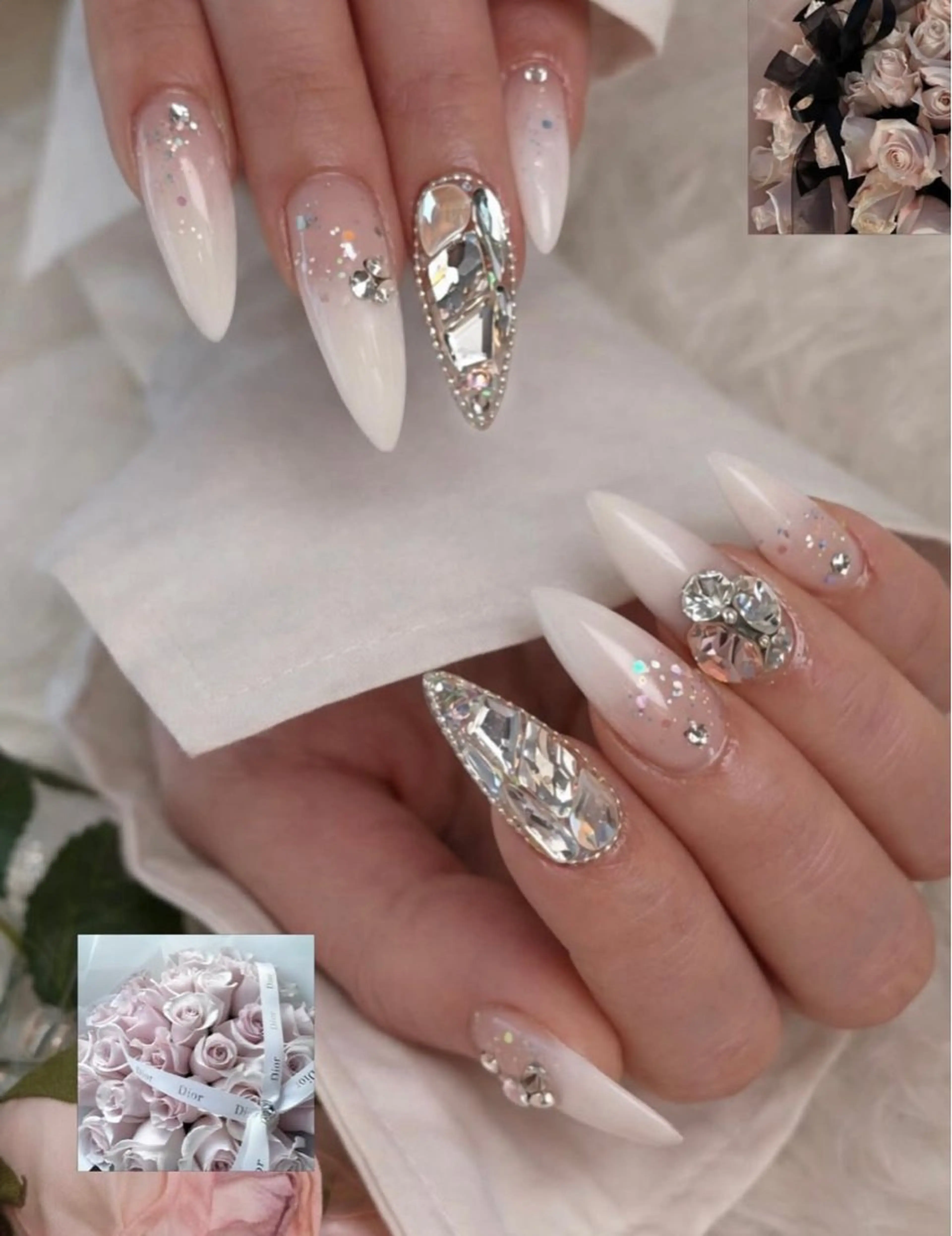 ネイル アートネイル ストーンネイル ネイルチップ ハンドネイル NiJi Nailsのネイルデザイン