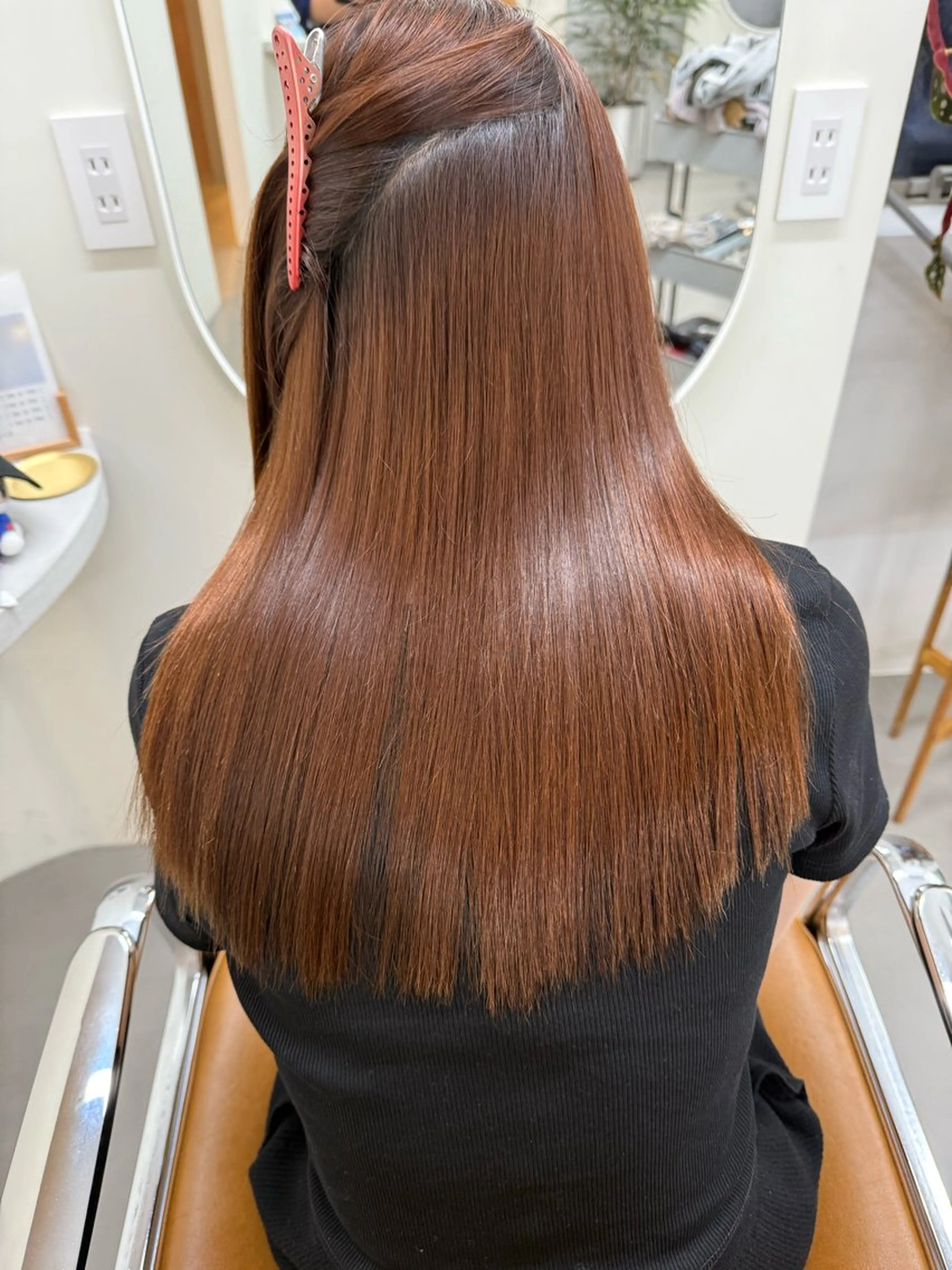 ロング カラー パーマ 縮毛矯正 檜 果歩のヘアスタイル