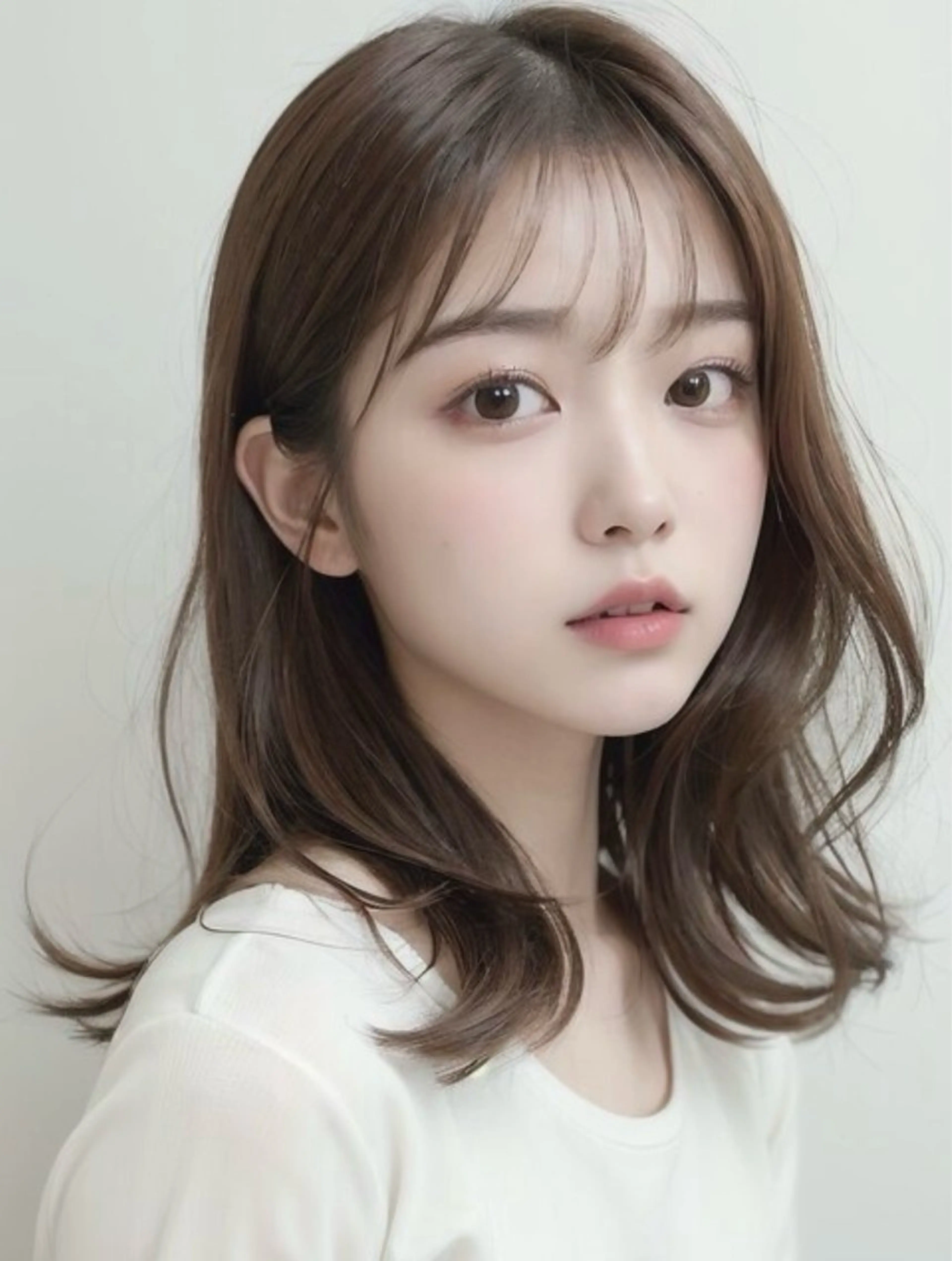 ミディアム カラー カット ヘアカラー トリートメント ヘッドスパ ヘアセット ️韓国ヘア／レイヤー カットYūka❤️のヘアスタイル