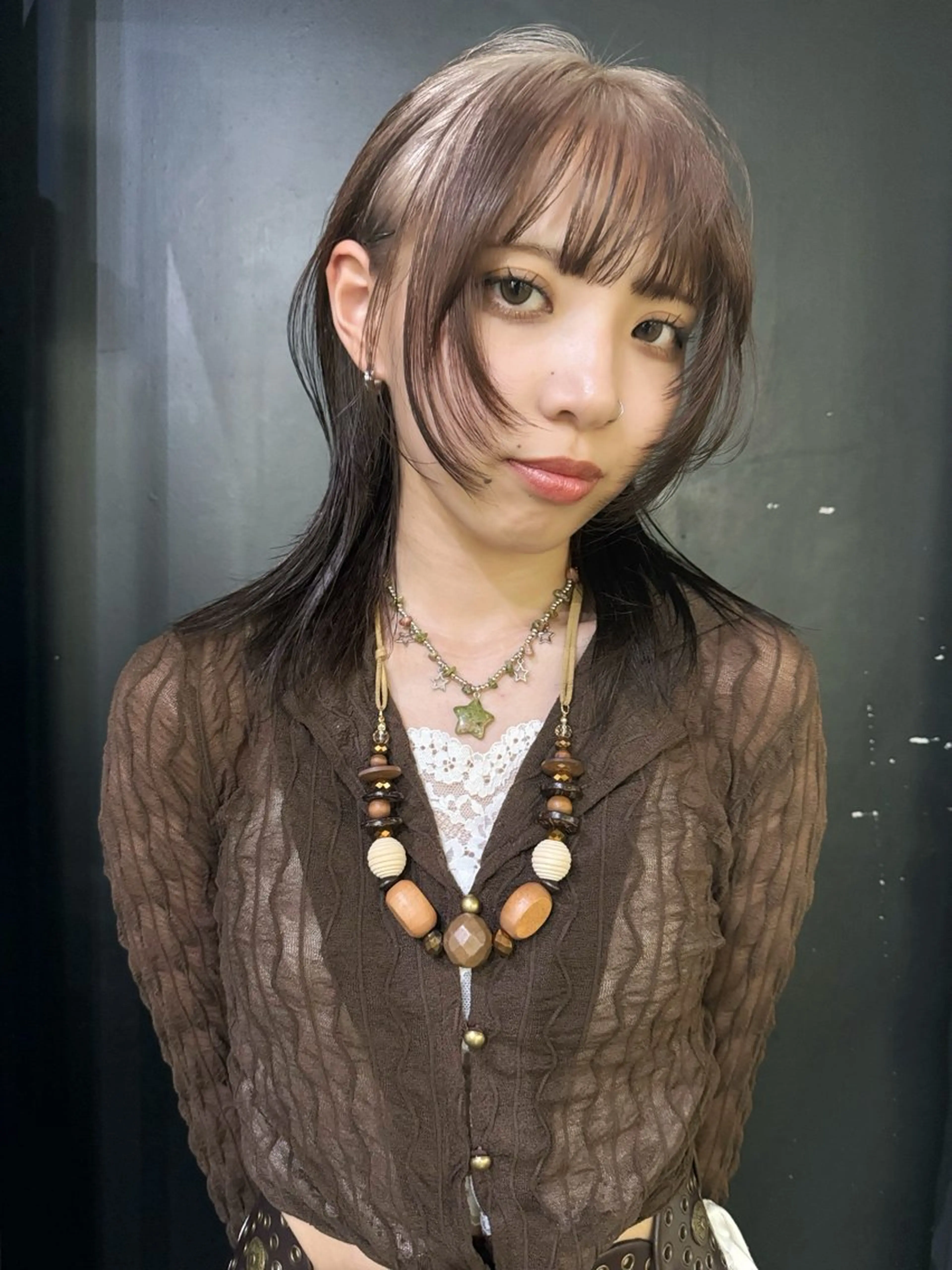 ミディアム カラー ヘアアレンジ 丸山渉/表参道 レイヤーボブのヘアスタイル