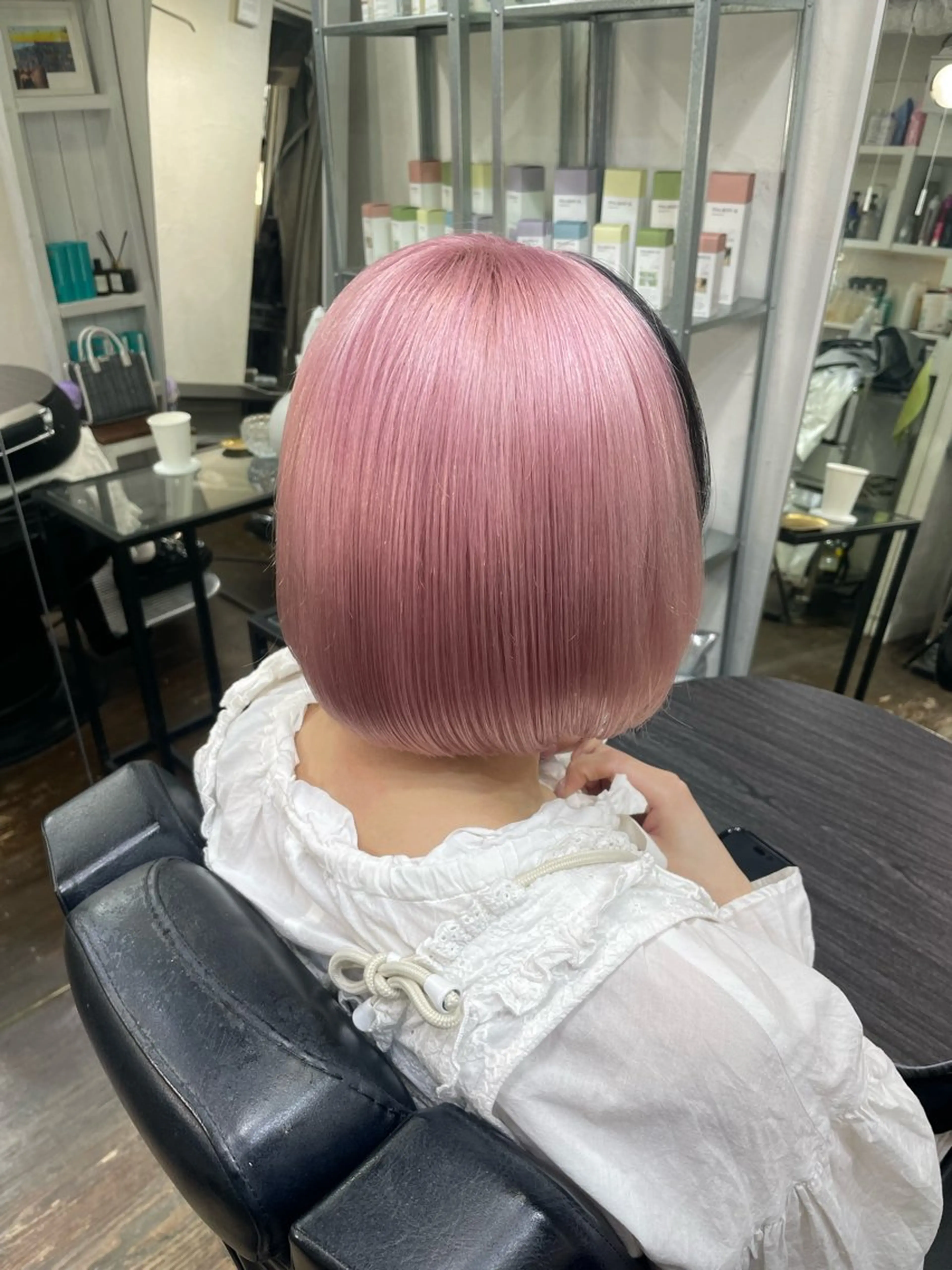 ショート カラー ヘアカラー 💍ダメージ最小限 ブリーチ/ちさと💍のヘアスタイル