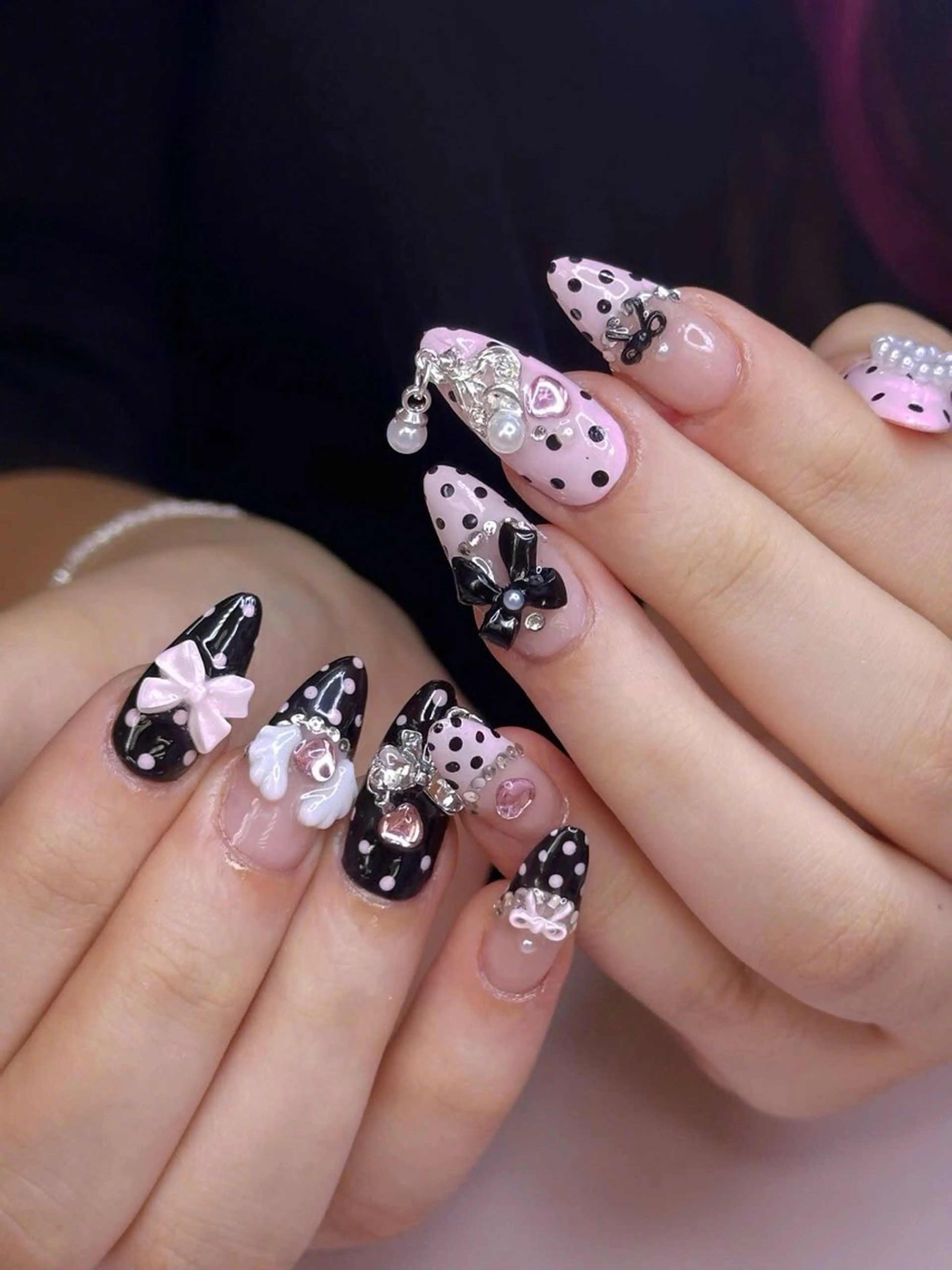 ネイル オーロラネイル ボルドー ブラウン 氷ネイル・うるうるネイル キラキラネイル ハンドネイル Sora  Nail 長さ出し専門店のネイルデザイン