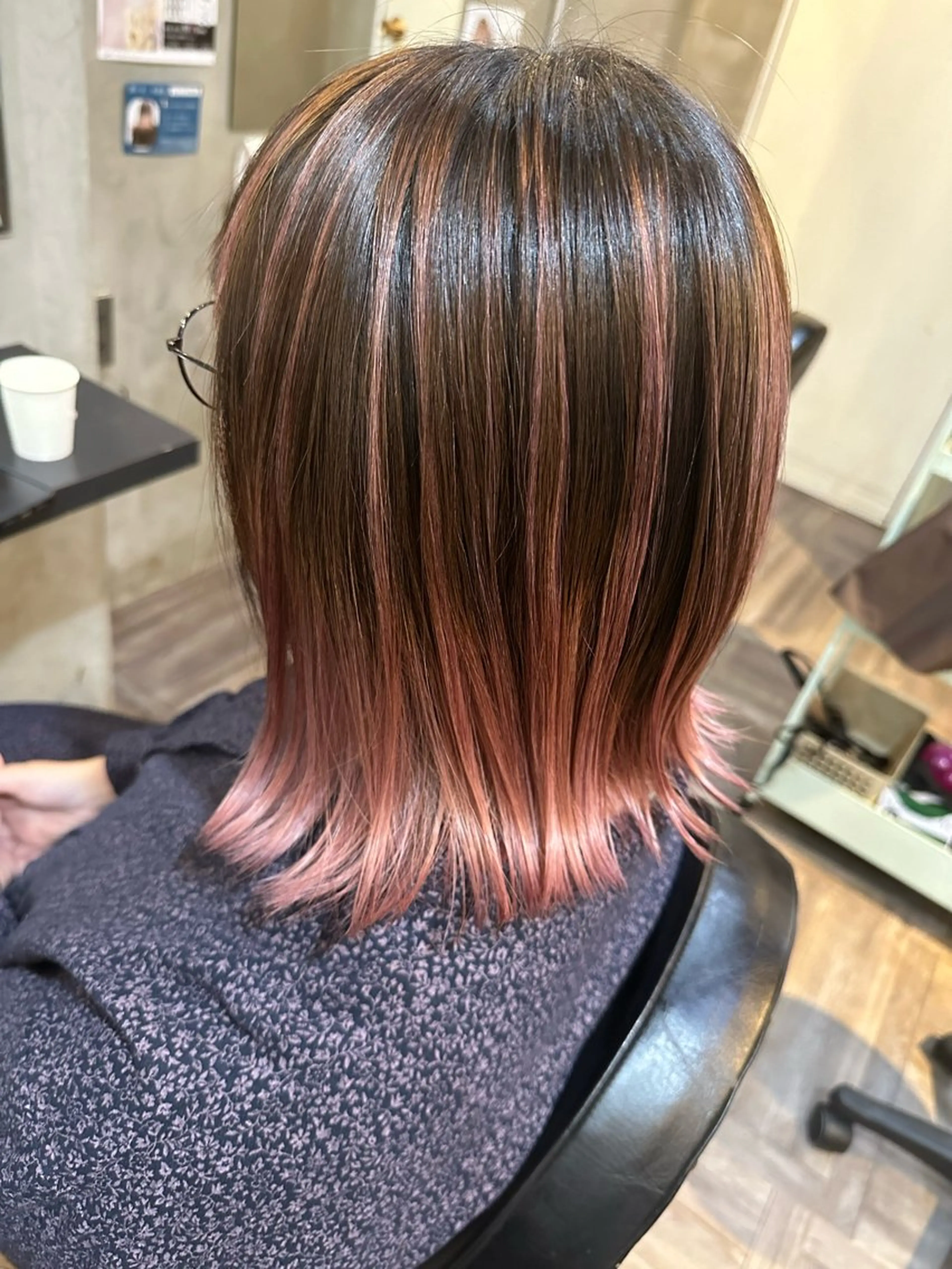 ミディアム カラー カット ヘアカラー トリートメント La fith 店長 城谷颯人のヘアスタイル