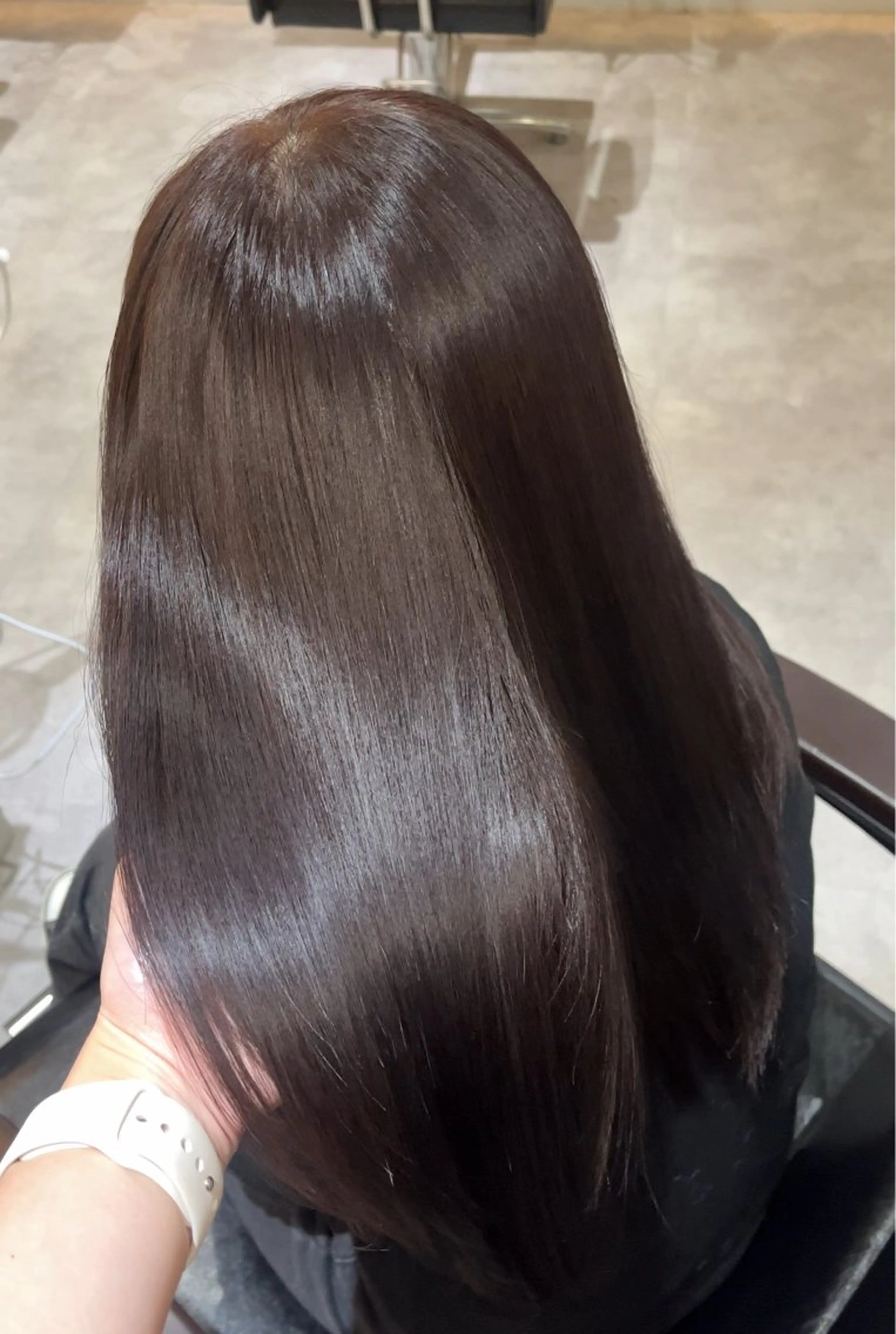 ロング カラー ラベンダーカラー ラベンダーグレー カット ヘアカラー ロングカット/ うる艶カラー/ユイのヘアスタイル