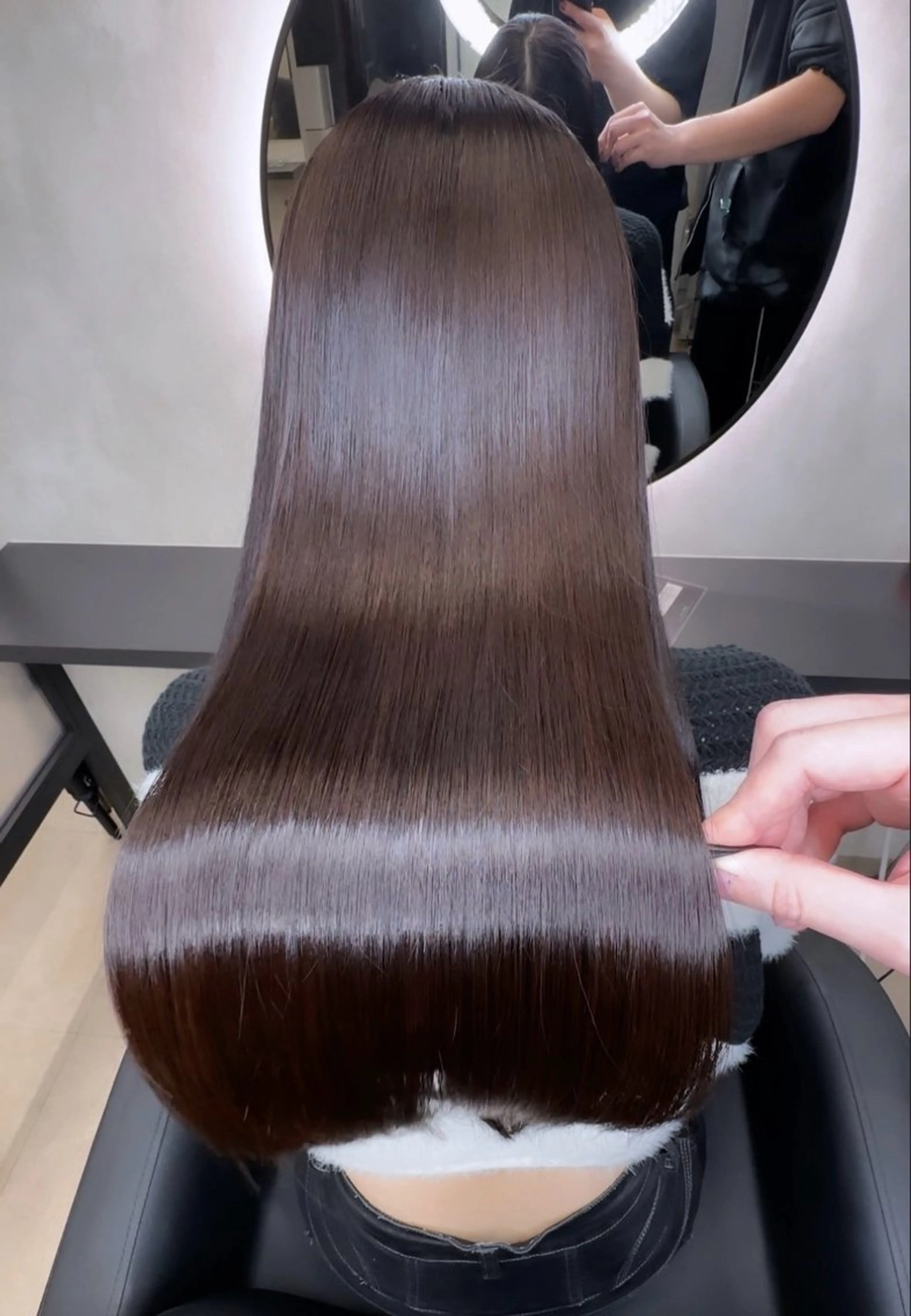 ロング 縮毛矯正/髪質改善 韓国風/MIKIYAのヘアスタイル