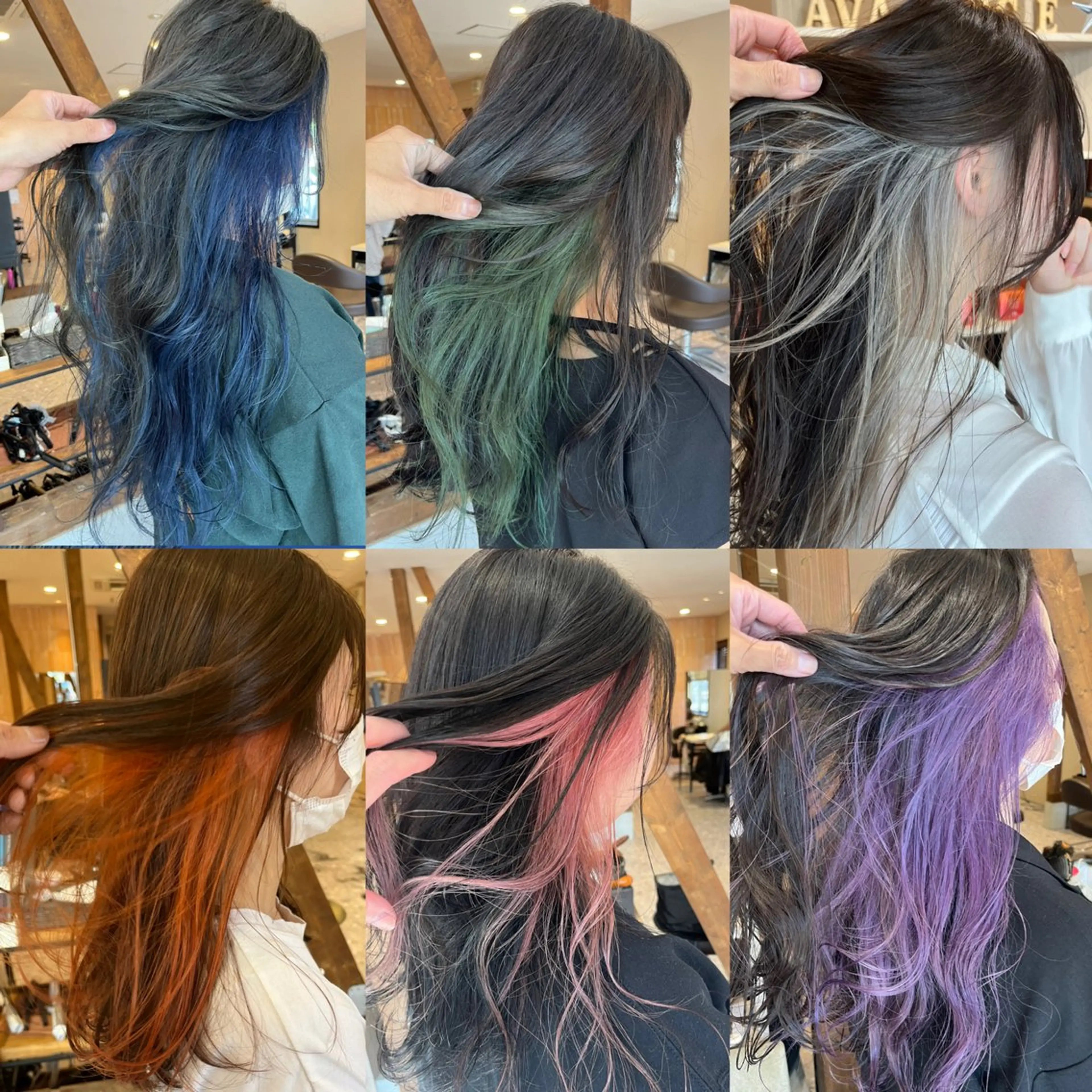 ロング カラー インナーカラー ロング 梶原 武士のヘアスタイル