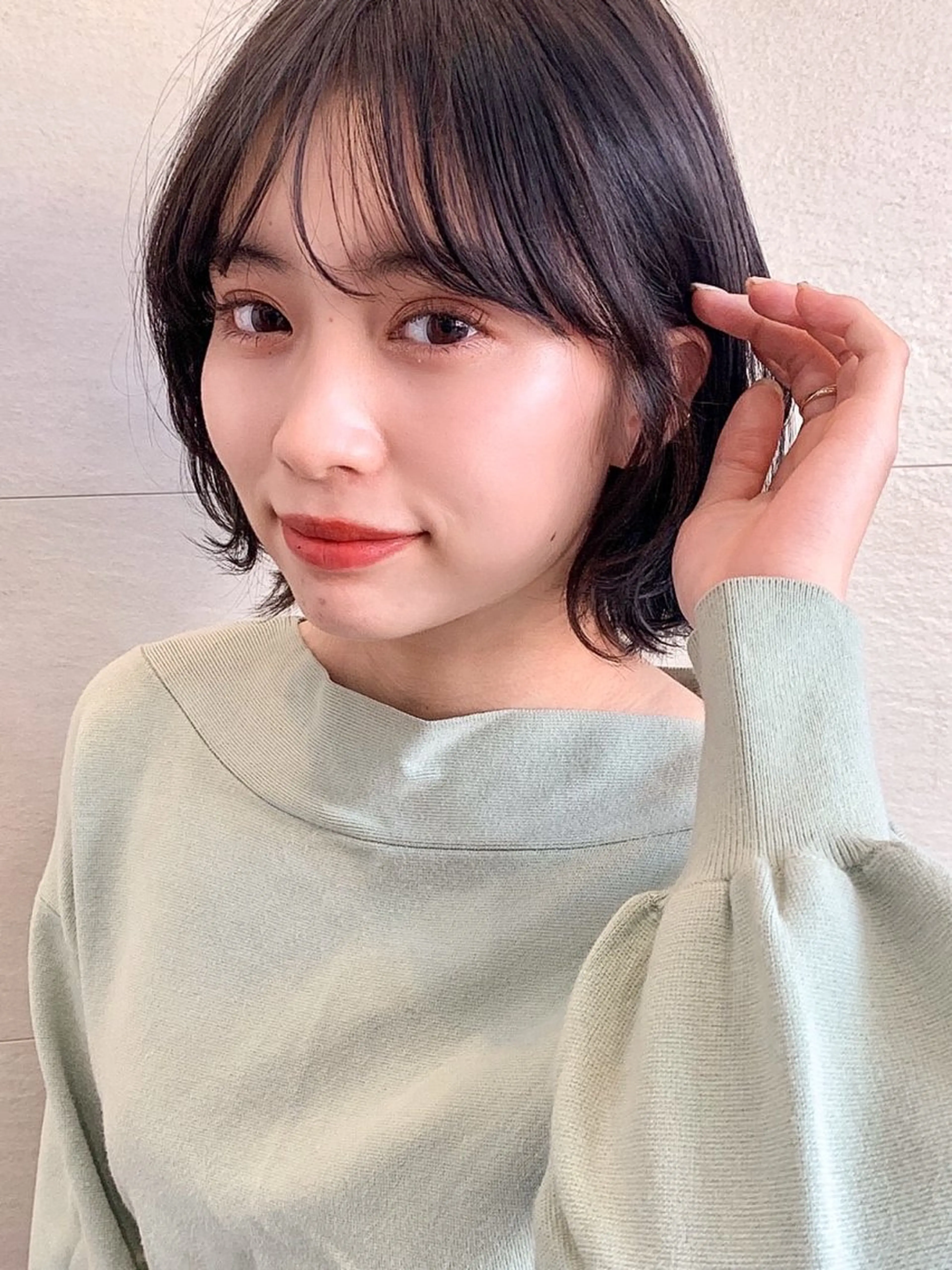 ミディアム カラー 🌱小顔ヘア/ボブ ミディアム/双葉🌱のヘアスタイル