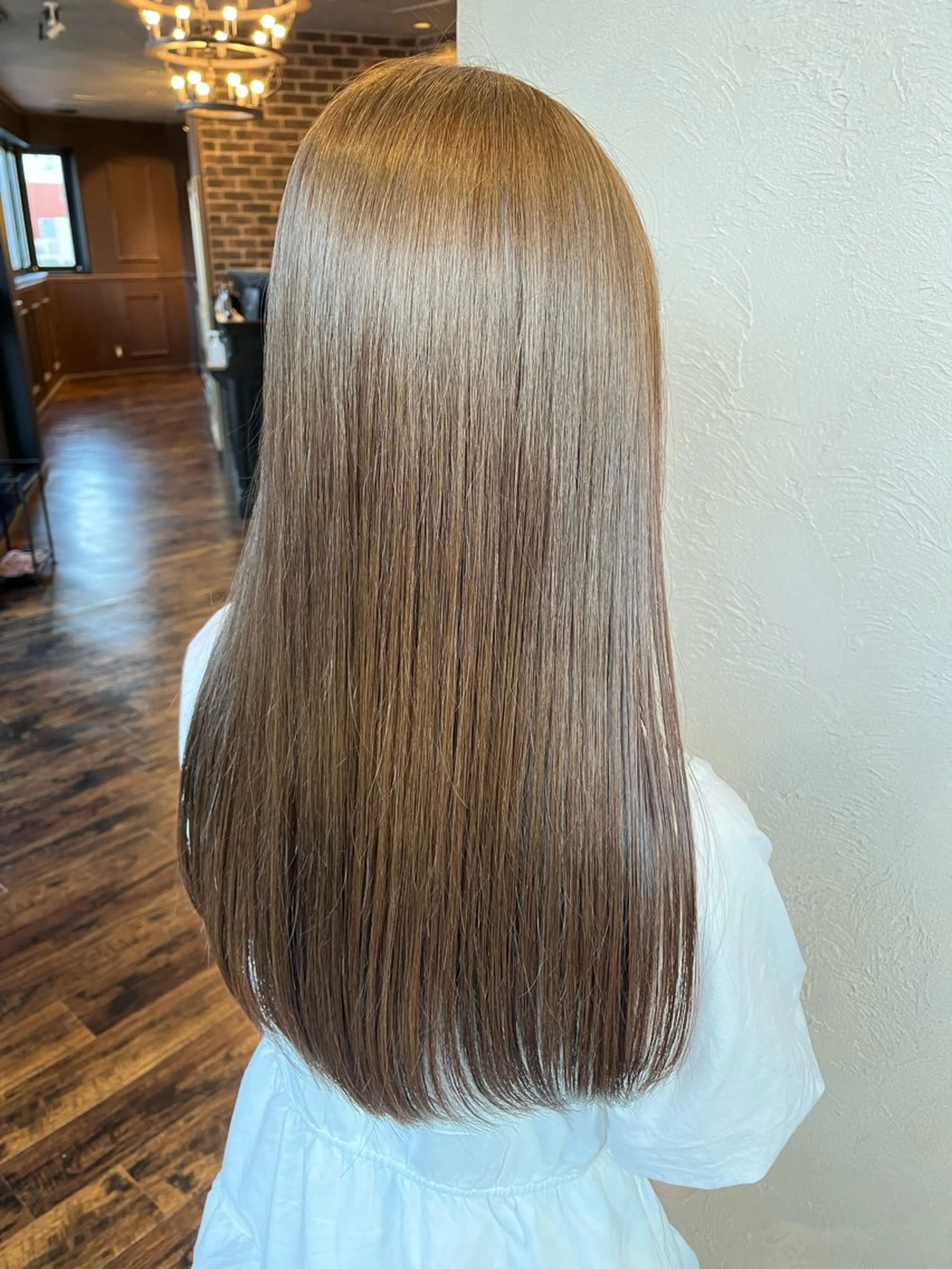 ロング カラー ダブルカラー オリーブカラー 境 あいみのヘアスタイル