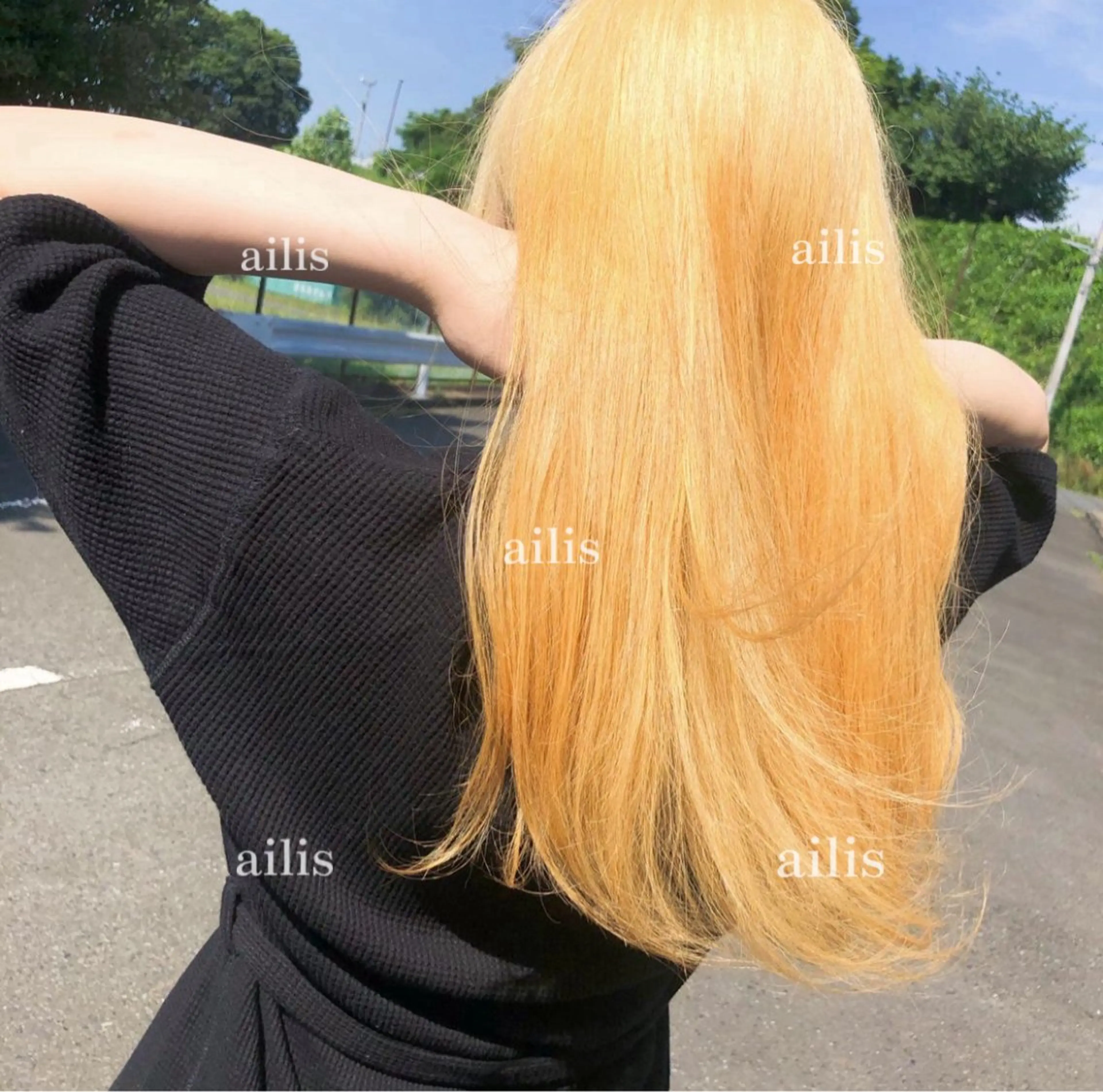 ロング カラー ヘアアレンジ ブロンド サービス満足度 No1👑植田愛夕のヘアスタイル