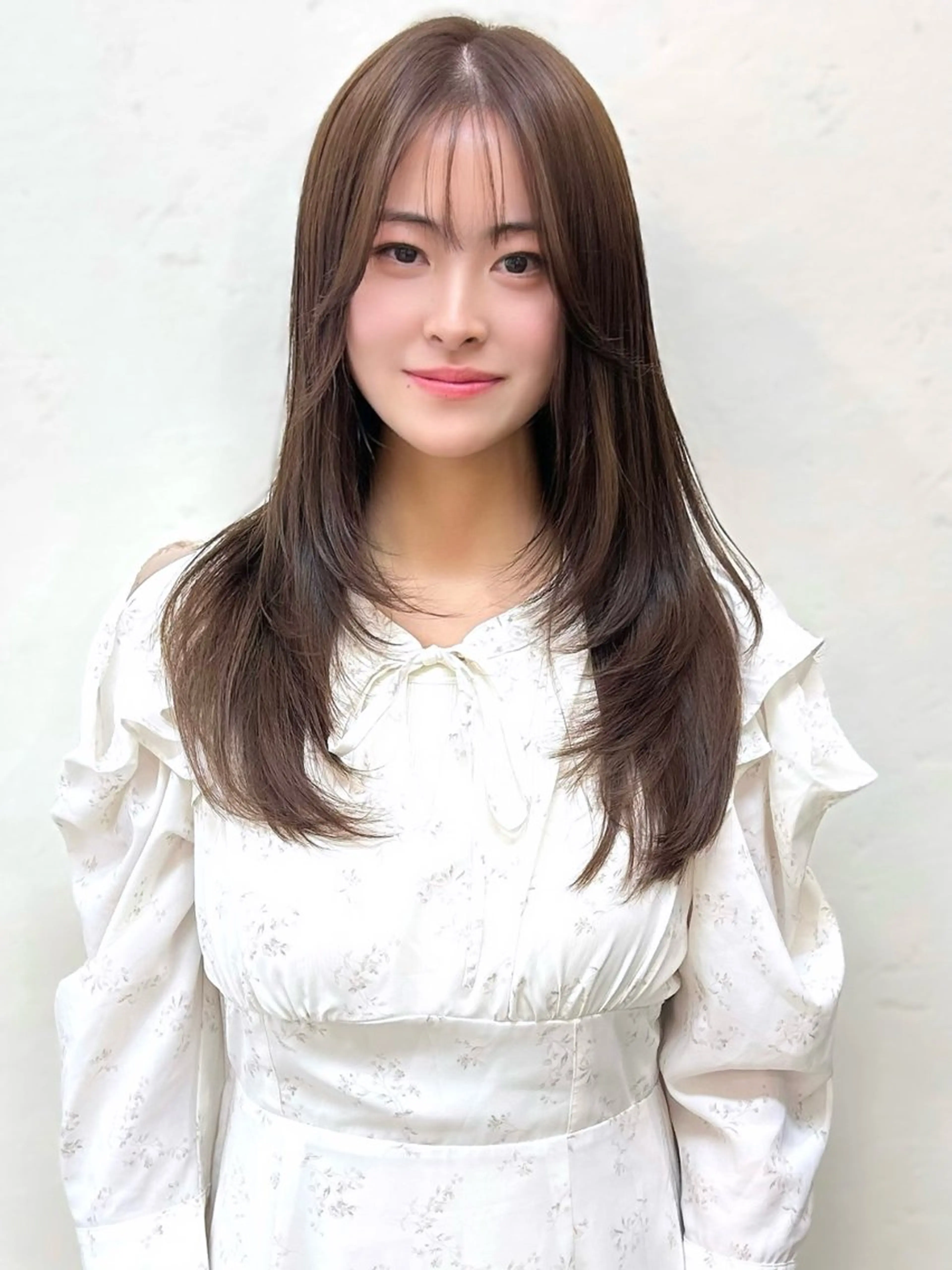 ロング カラー カット ヘアカラー レイヤー/ラベンダー オージュア/枝元唯のヘアスタイル