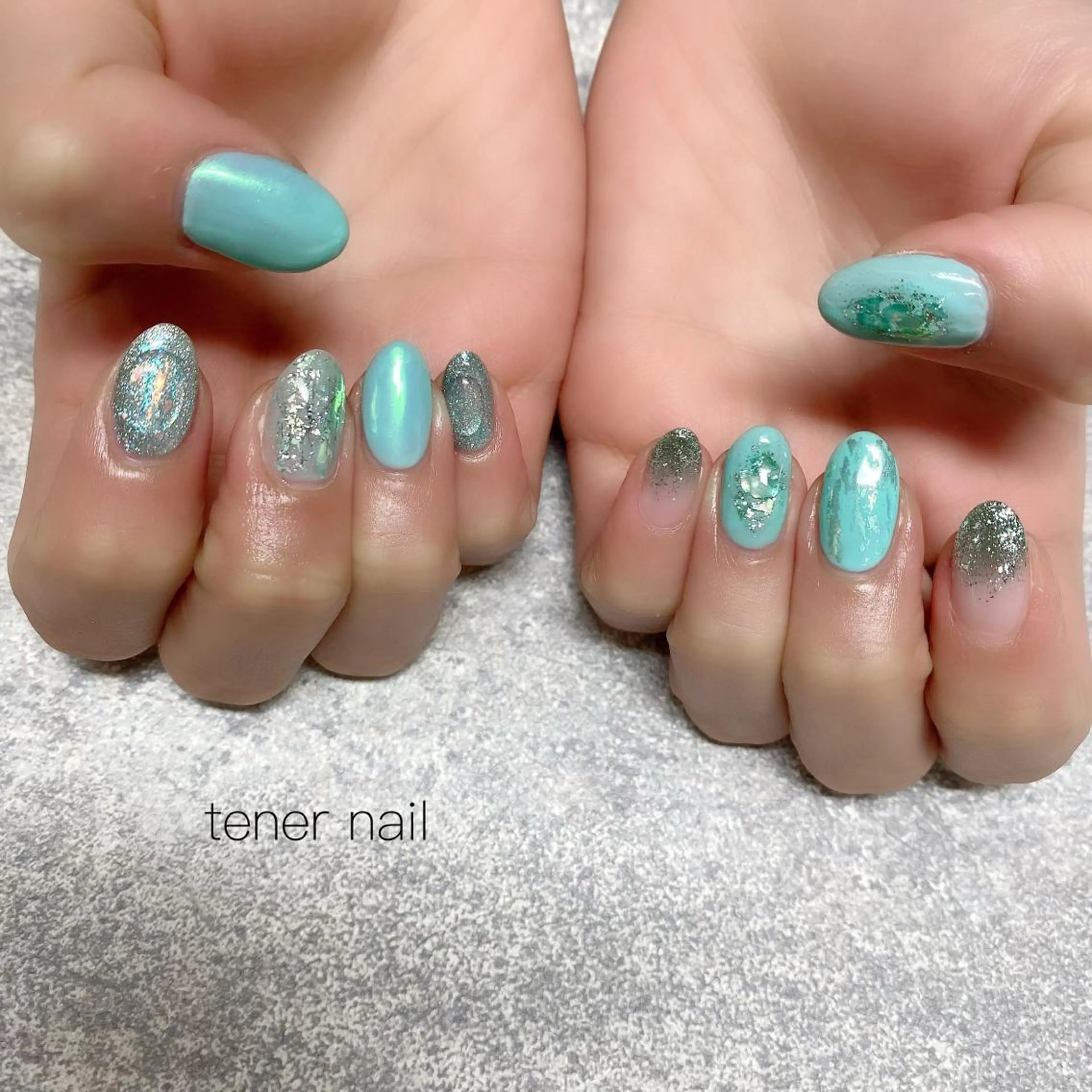 ネイル ブルー ニュアンスネイル tener  nail  テネルネイル所属・テネルネイル tener nailのネイルデザイン