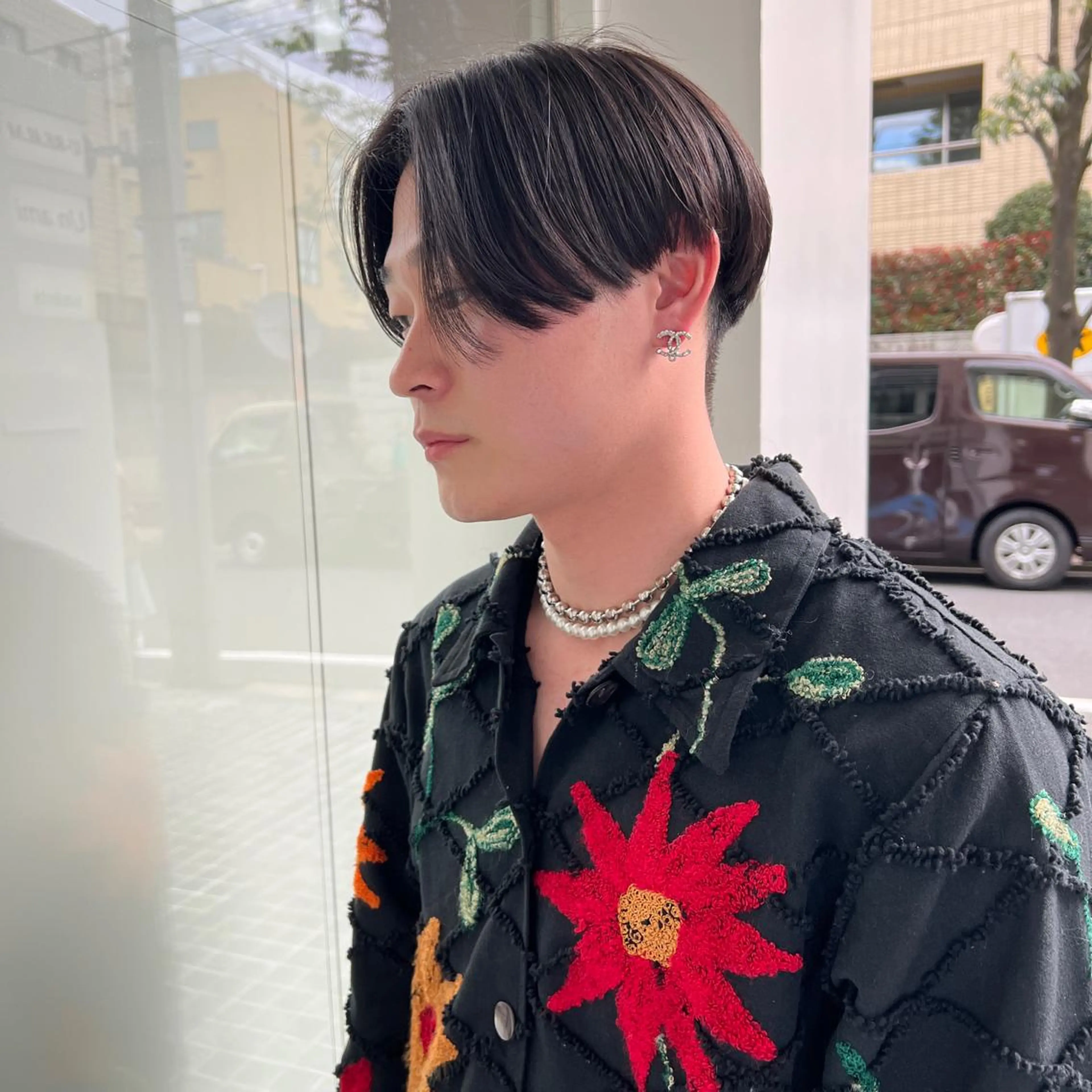 パーマ メンズ メンズハイトーン カルマパーマ メンズ韓国風 マッシュウルフ マッシュ SALOWIN表参道店所属・マンツーマン×半個室 まちだきょうすけのヘアスタイル