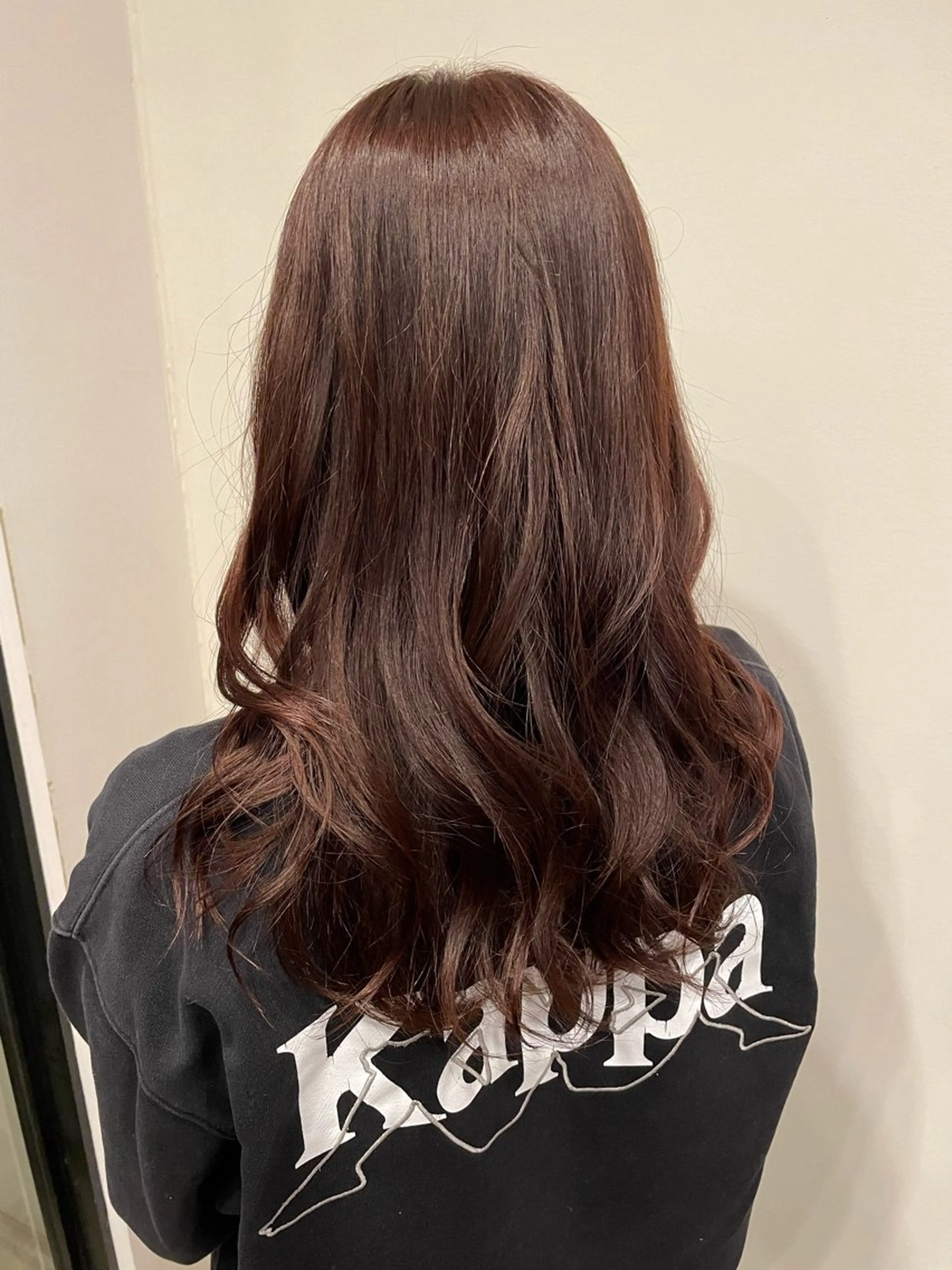 ロング ピンクブラウン ヘアカラー トリートメント メンズ/透明感カラー しゅうとのヘアスタイル