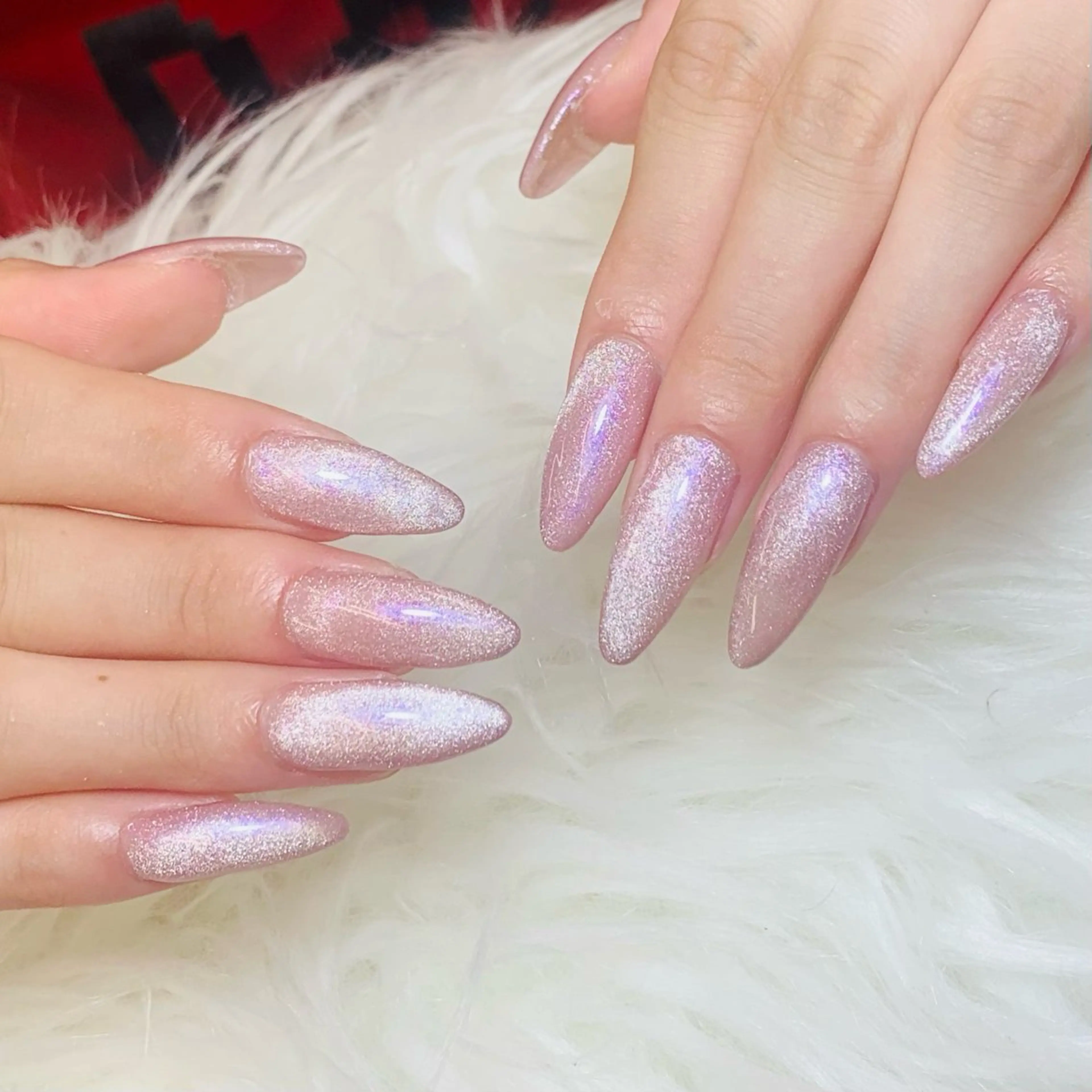 ネイル チークネイル 長さ出し フラッシュネイル フレンチネイル グラデーション ハンドネイル AN NAIL SALONのネイルデザイン