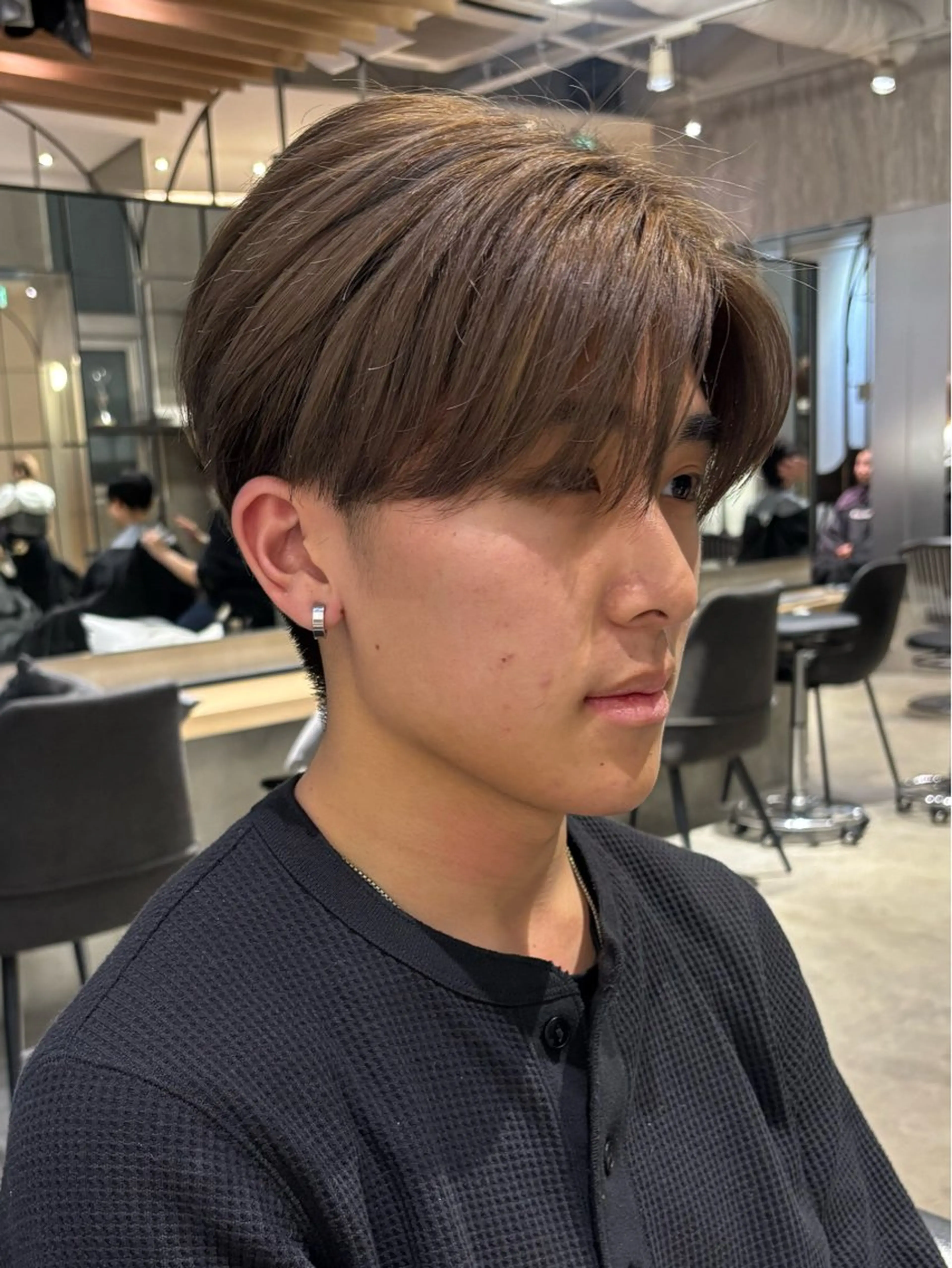 メンズ カット みう/メンズ レイヤー 顔周りのヘアスタイル