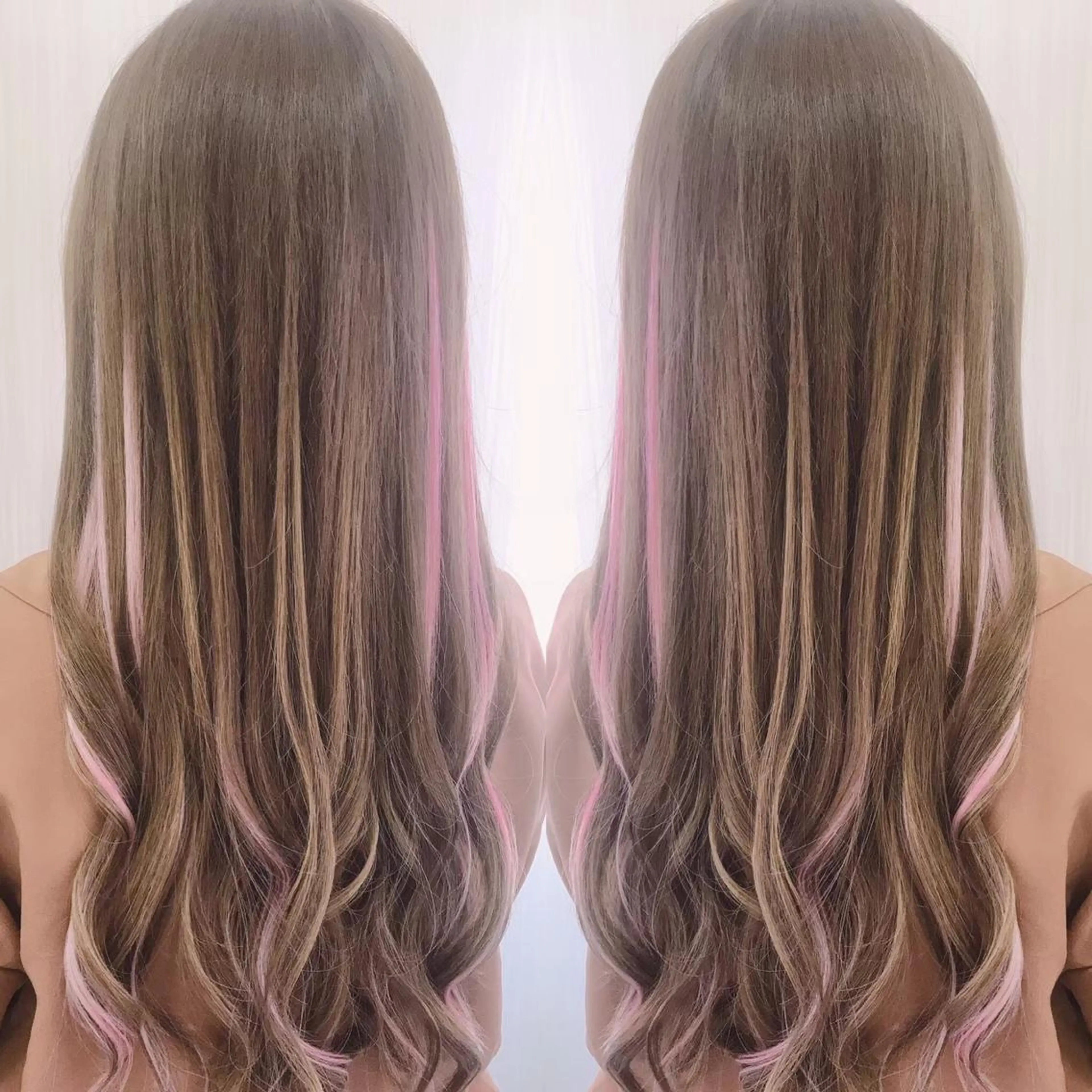 ロング カラー シールエクステ エクステ れん/ハイトーン /エクステ/韓国風のヘアスタイル