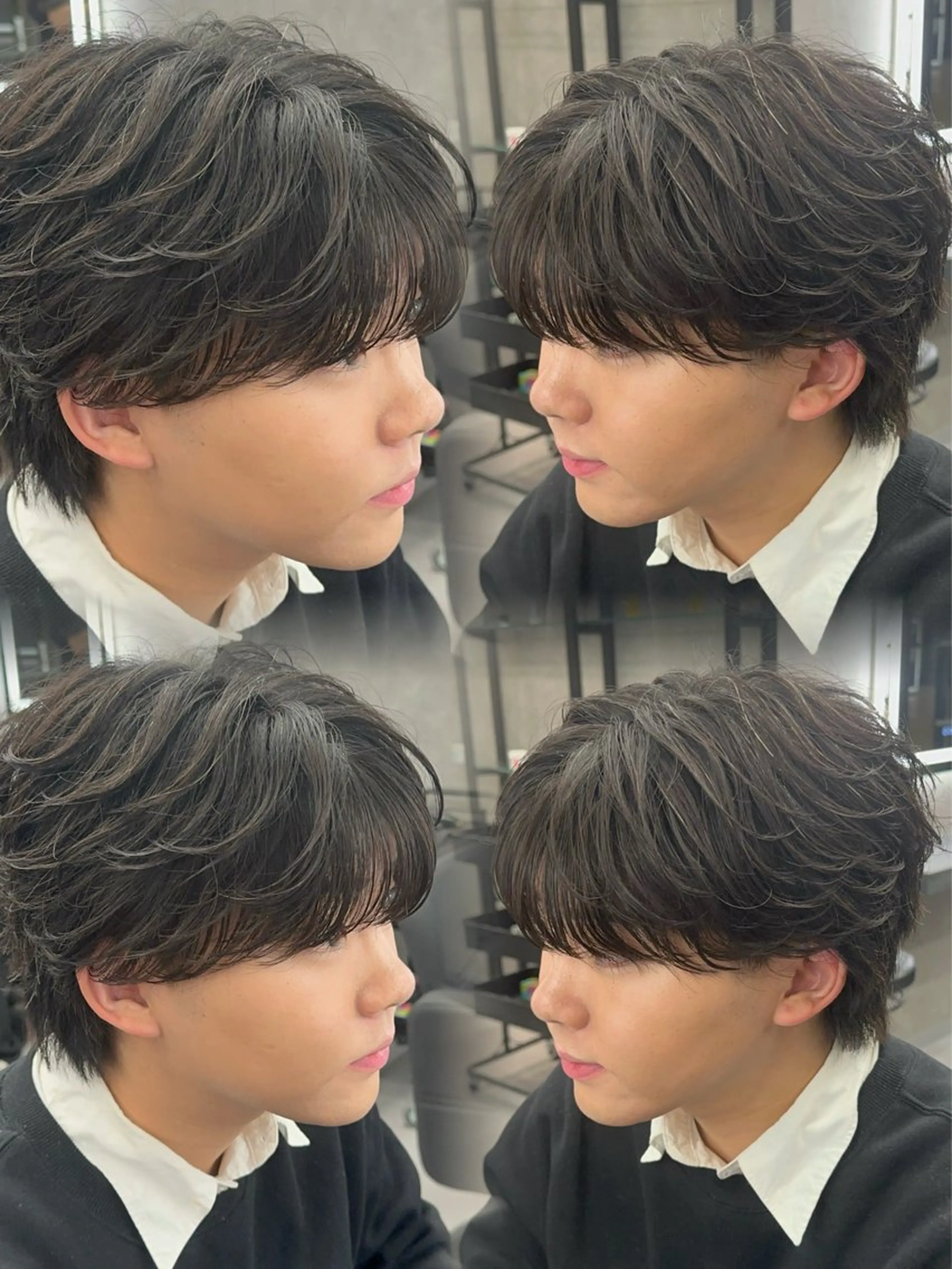 カラー パーマ メンズ フェザーパーマ メンズパーマ カット パーマ 札幌美容室 /光👑のヘアスタイル