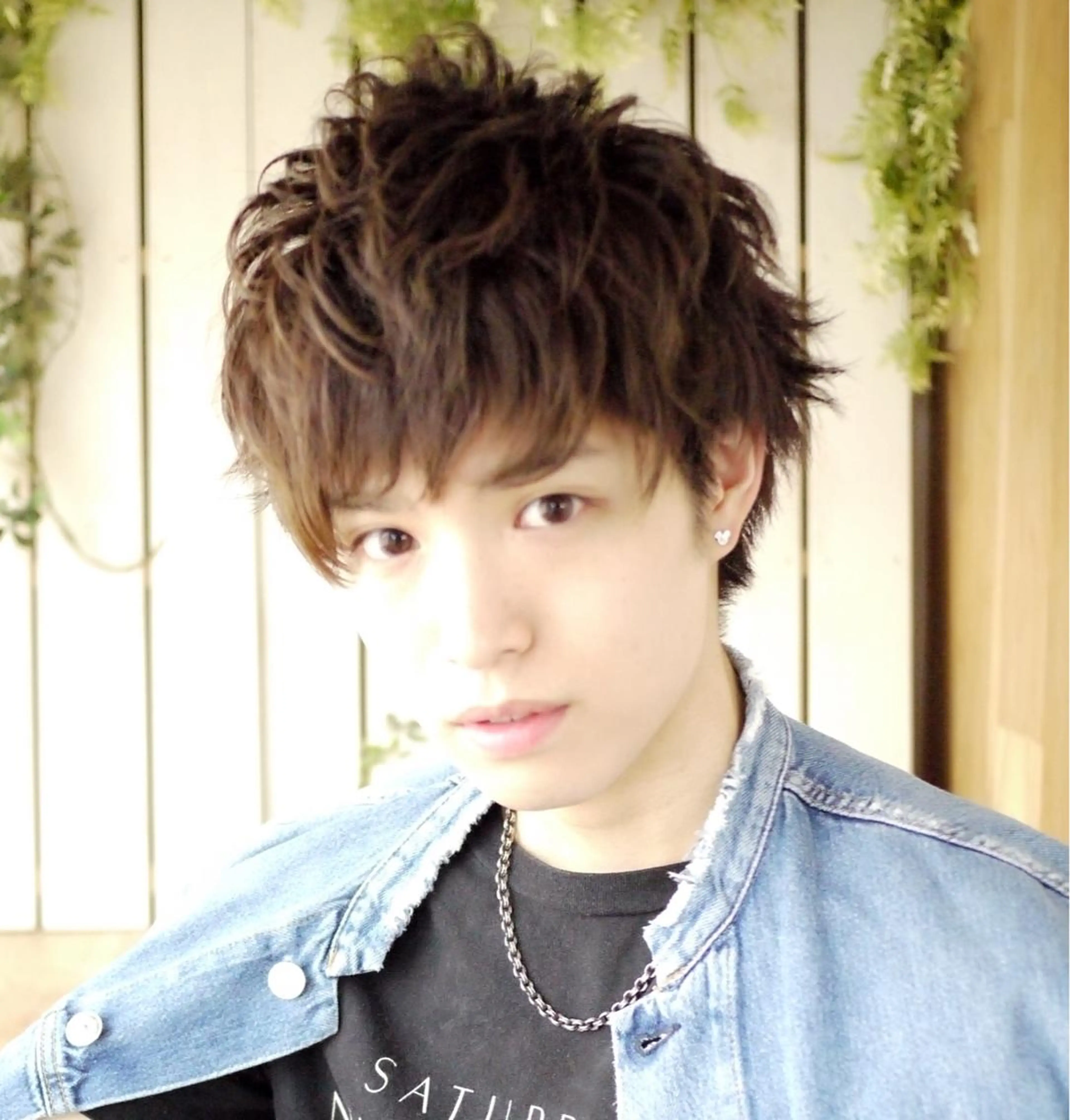 ショート カラー パーマ メンズ ショートヘア 若杉 諒のヘアスタイル