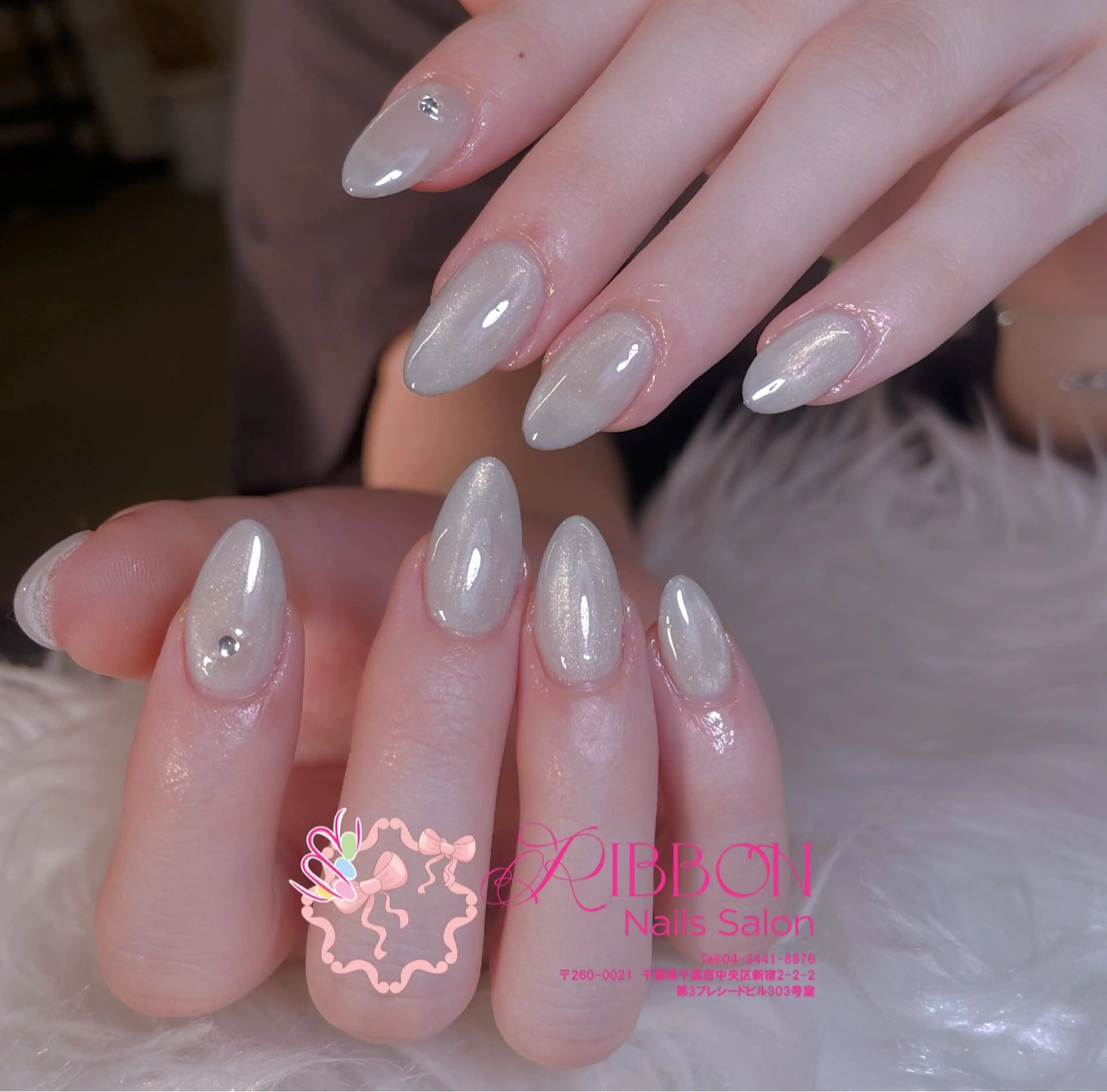 ネイル フレンチネイル ジェルネイル マグネットネイル 持ち込み ニュアンスネイル ハンドネイル Ribbonnail salonのネイルデザイン