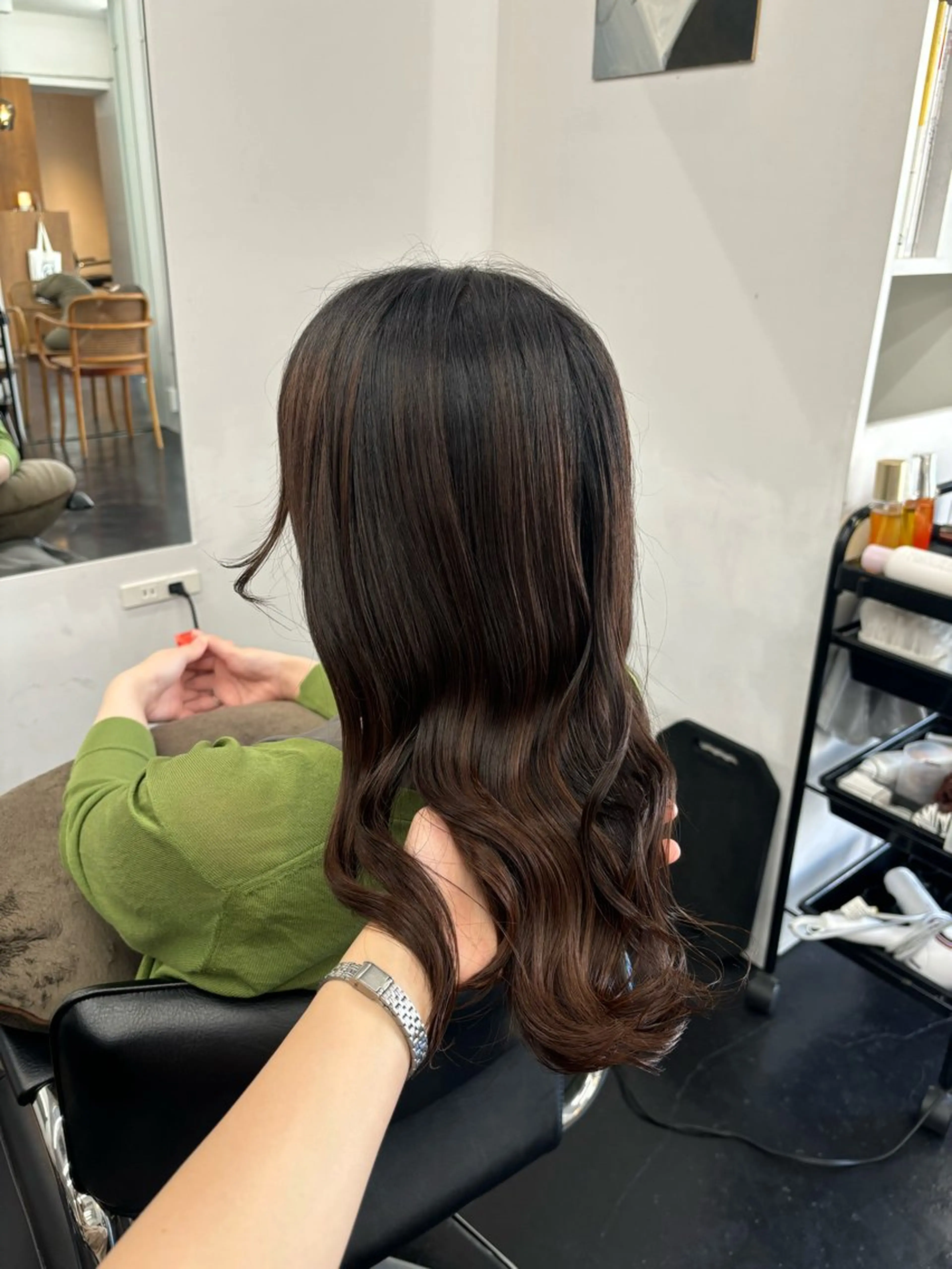 セミロング トリートメント 【ヤマザキアヤメ】 パーマモデル様募集中のヘアスタイル