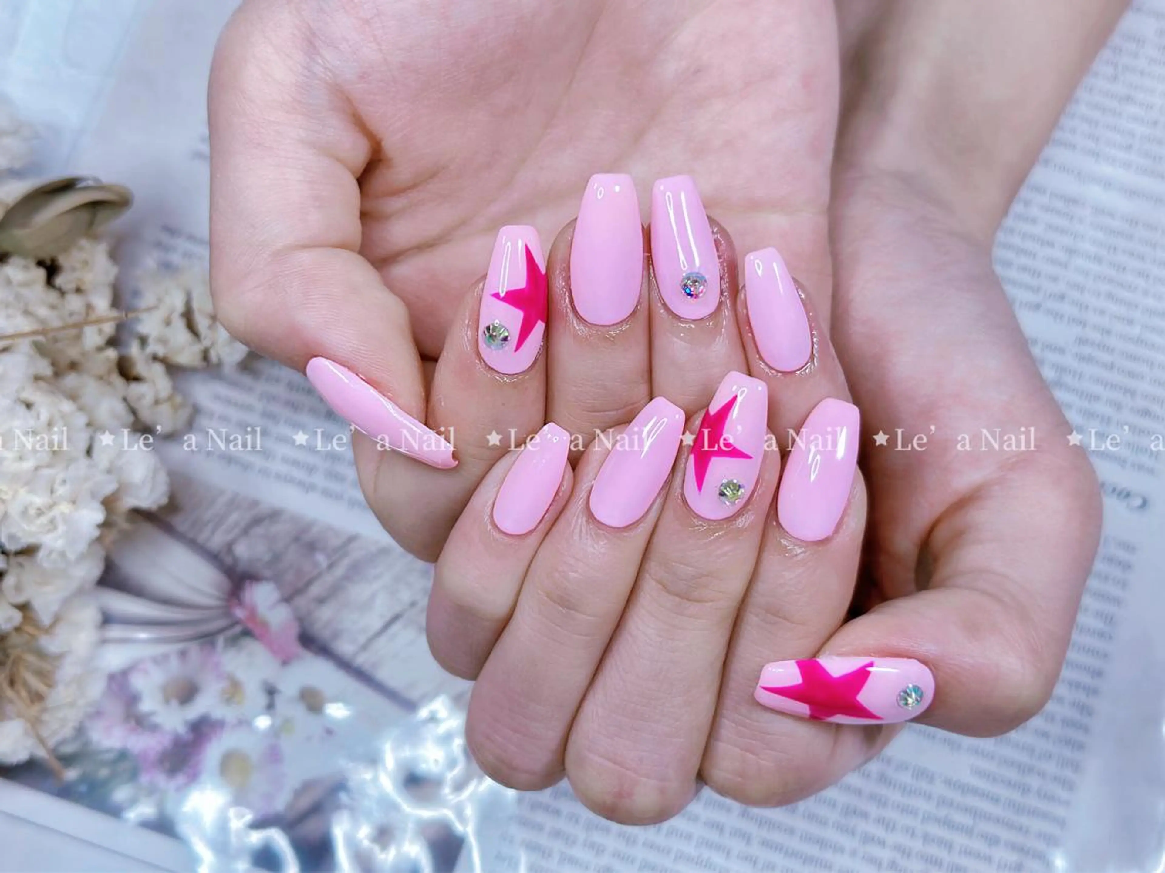 セミロング カラー ネイル Le’a NailSalonのネイルデザイン